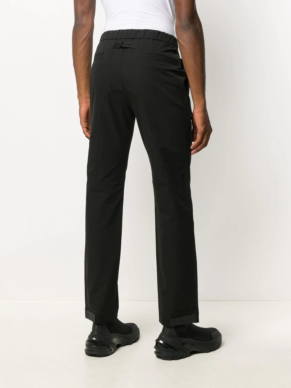 clip-buckle straight leg trousers - 4