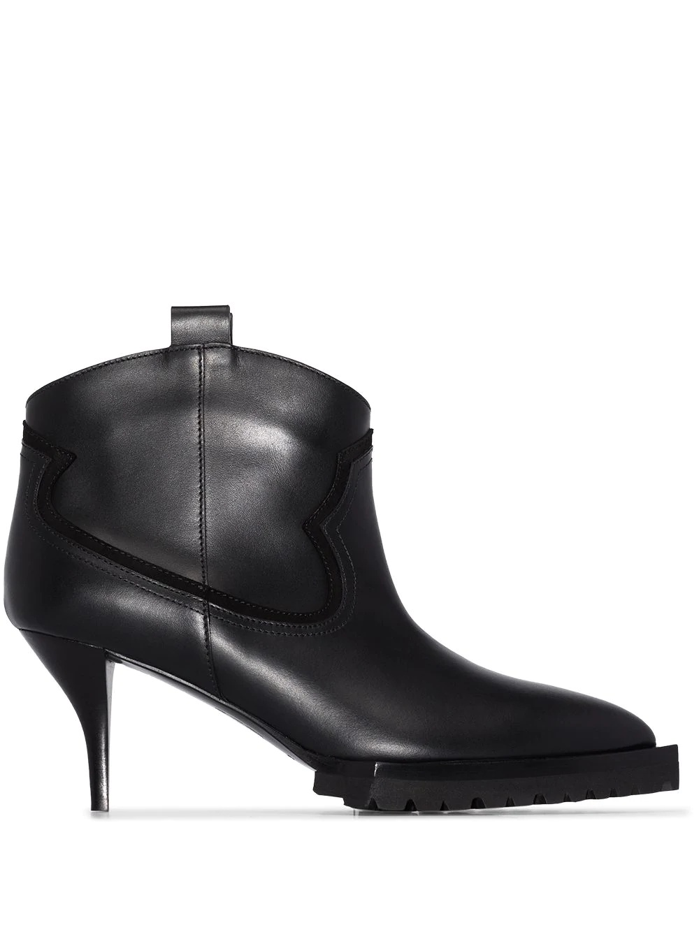 70mm leather ankle boots - 1