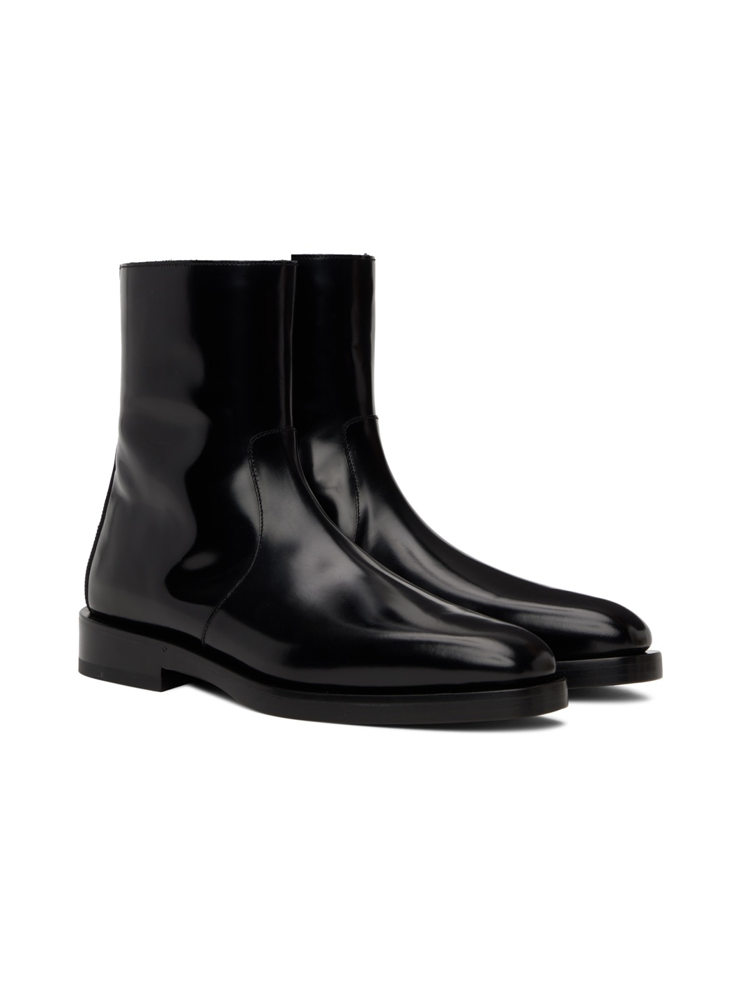 Black Calfskin Boots - 4