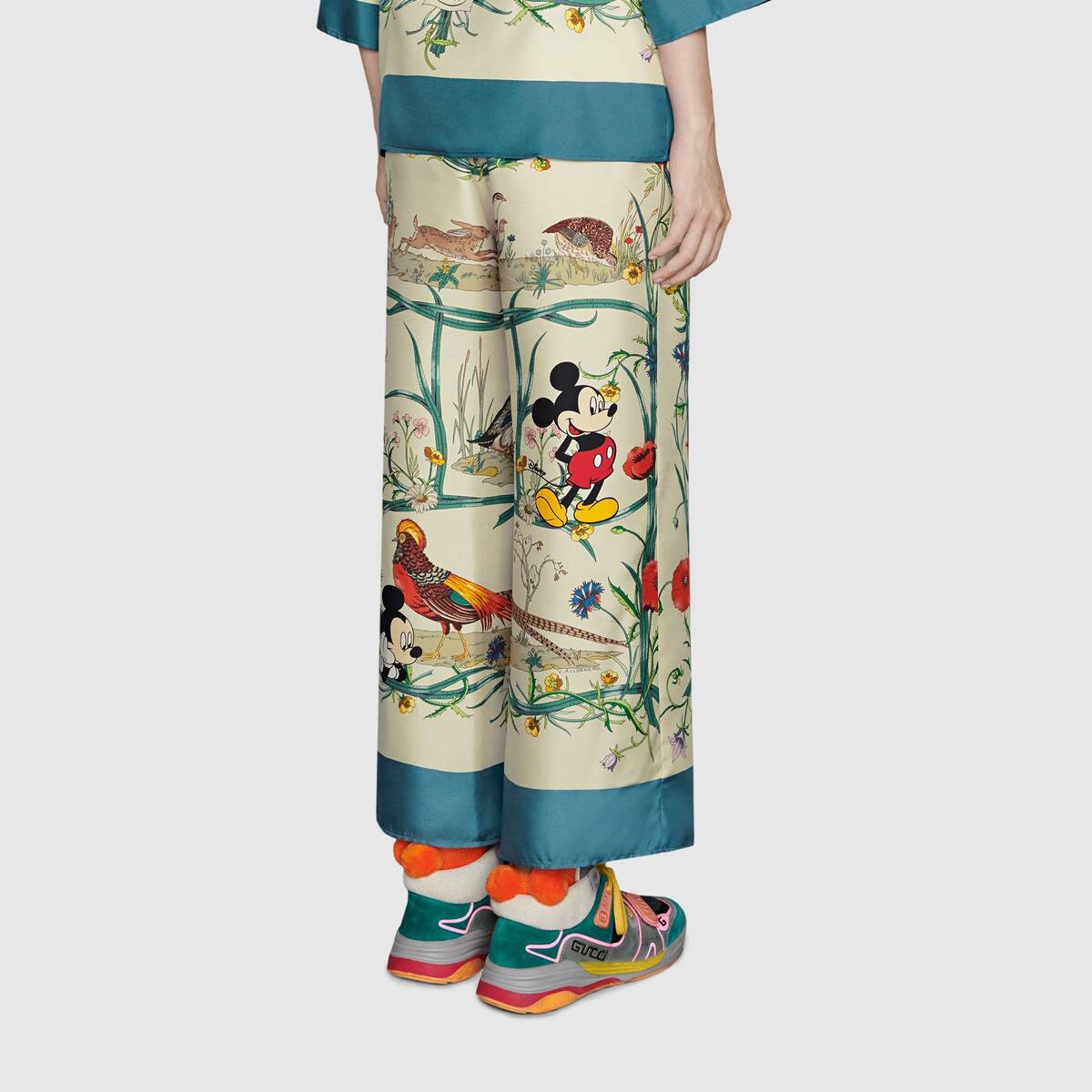 Disney x Gucci silk pajama pant - 4