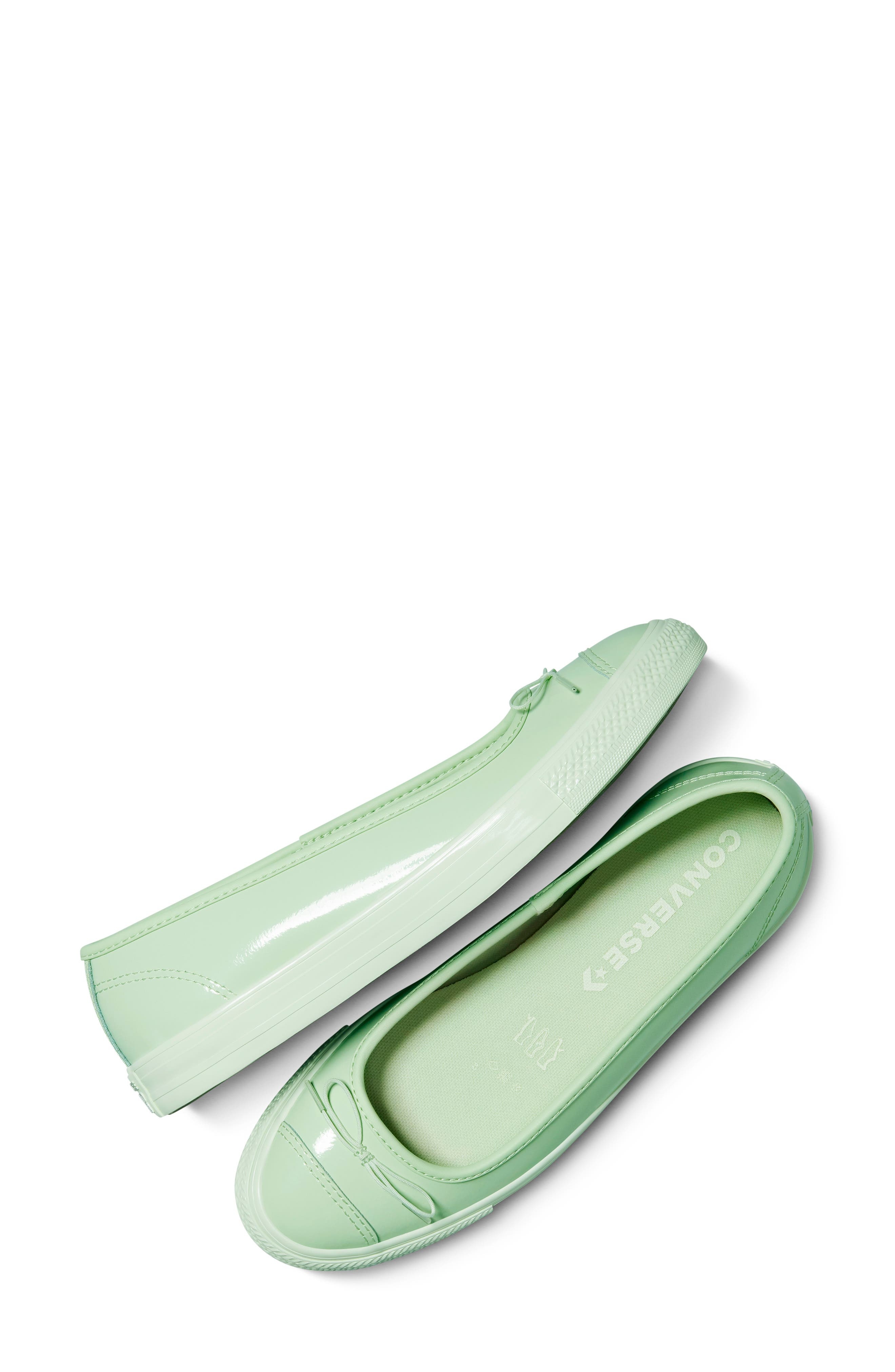 Converse Chuck Taylor® All Star® Dainty Ballerina Patent Leather Flat in Surplus Mint/Surplus Mint a - 7