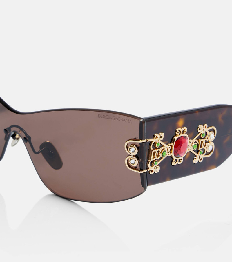 Dolce & Gabbana Embellished rectangular sunglasses outlook