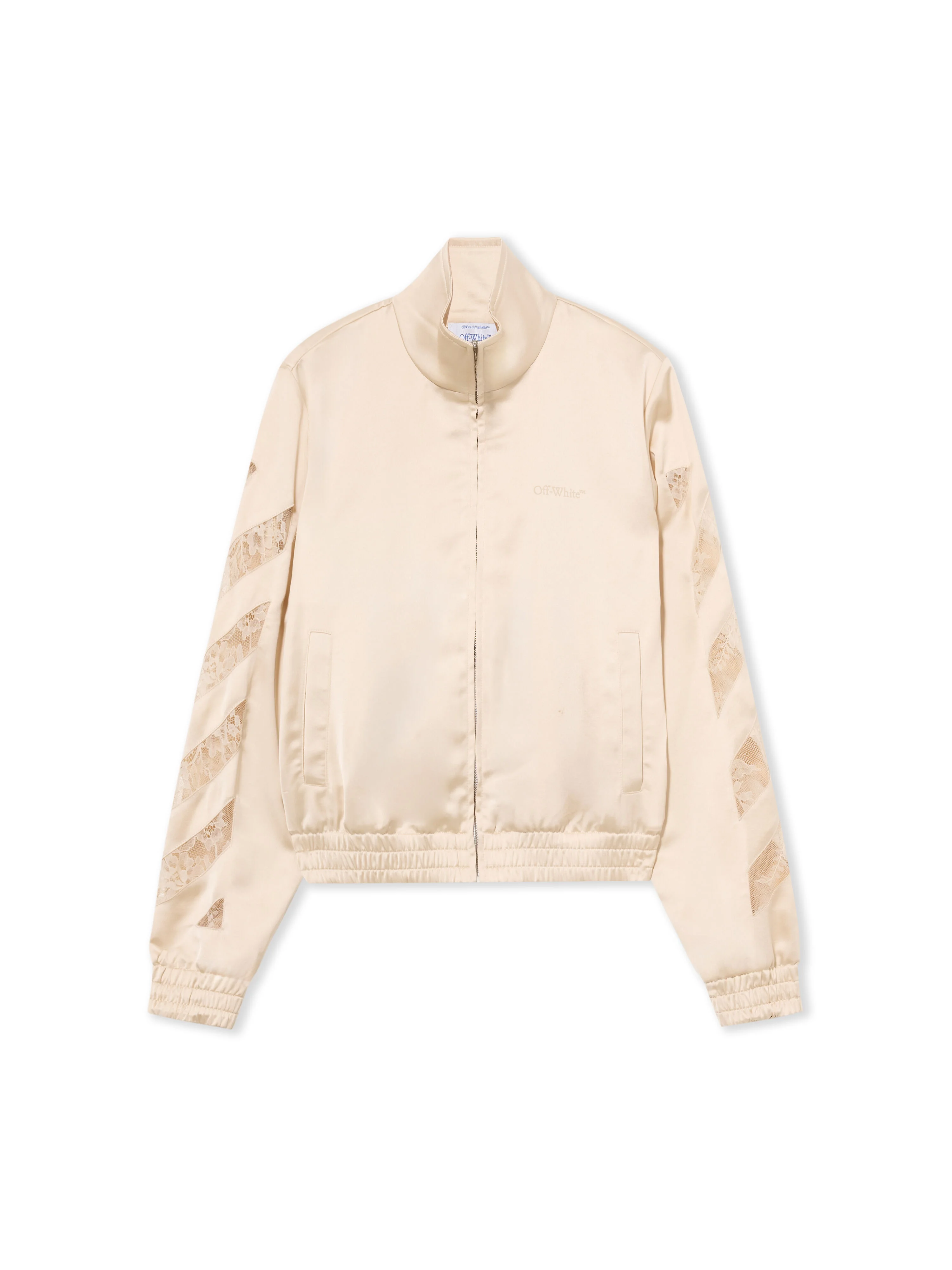 Diagonals Lace Satin Track Jacket - 1
