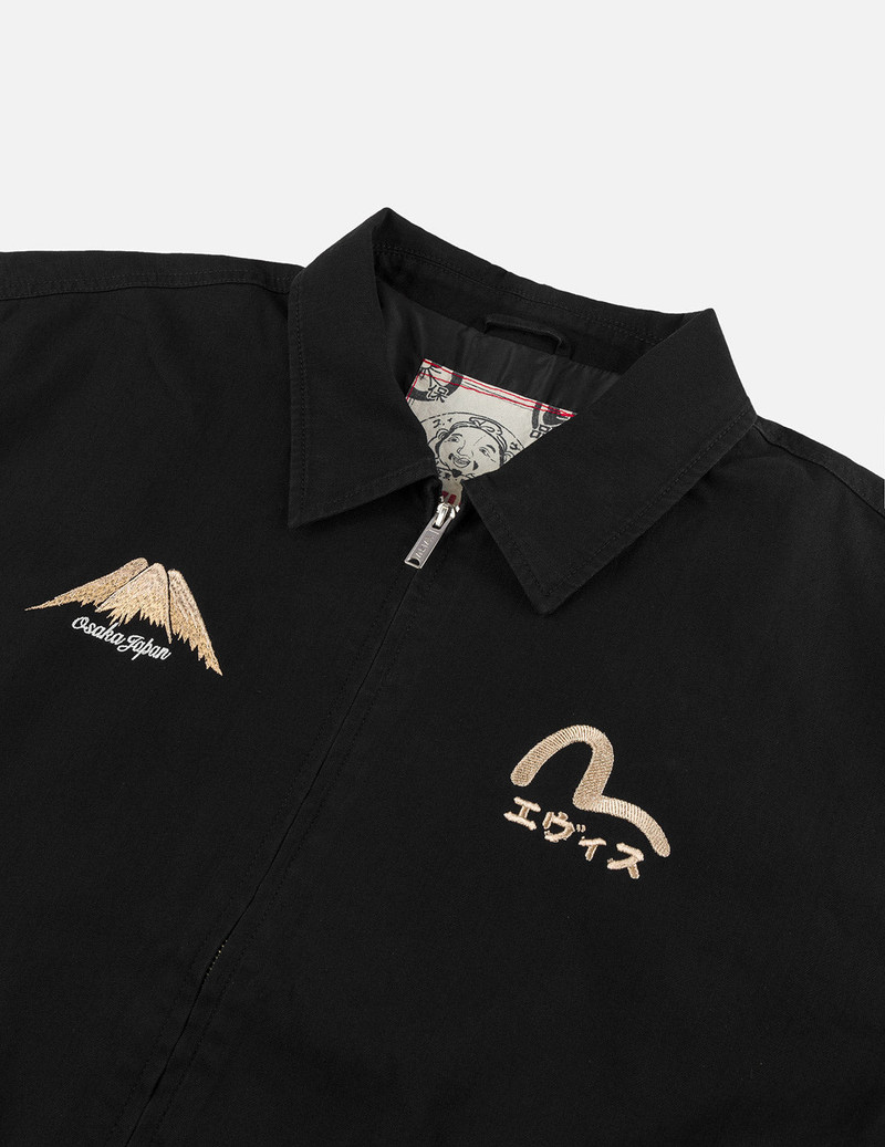 Lion Dance and Mountain Embroidery Regular Fit Worker Jacket 10