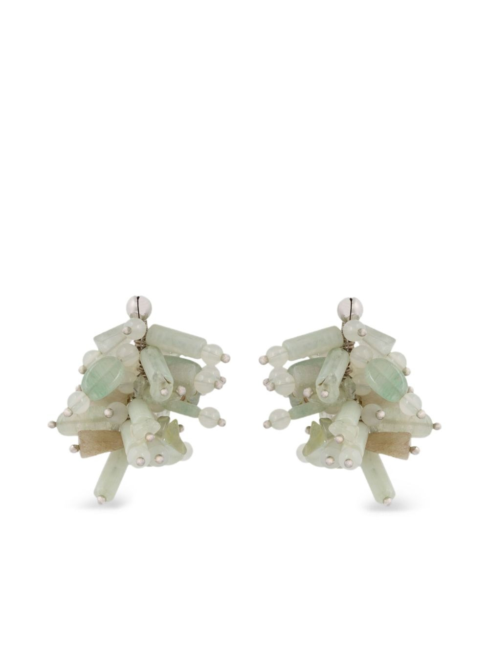stone-cluster earrings - 2