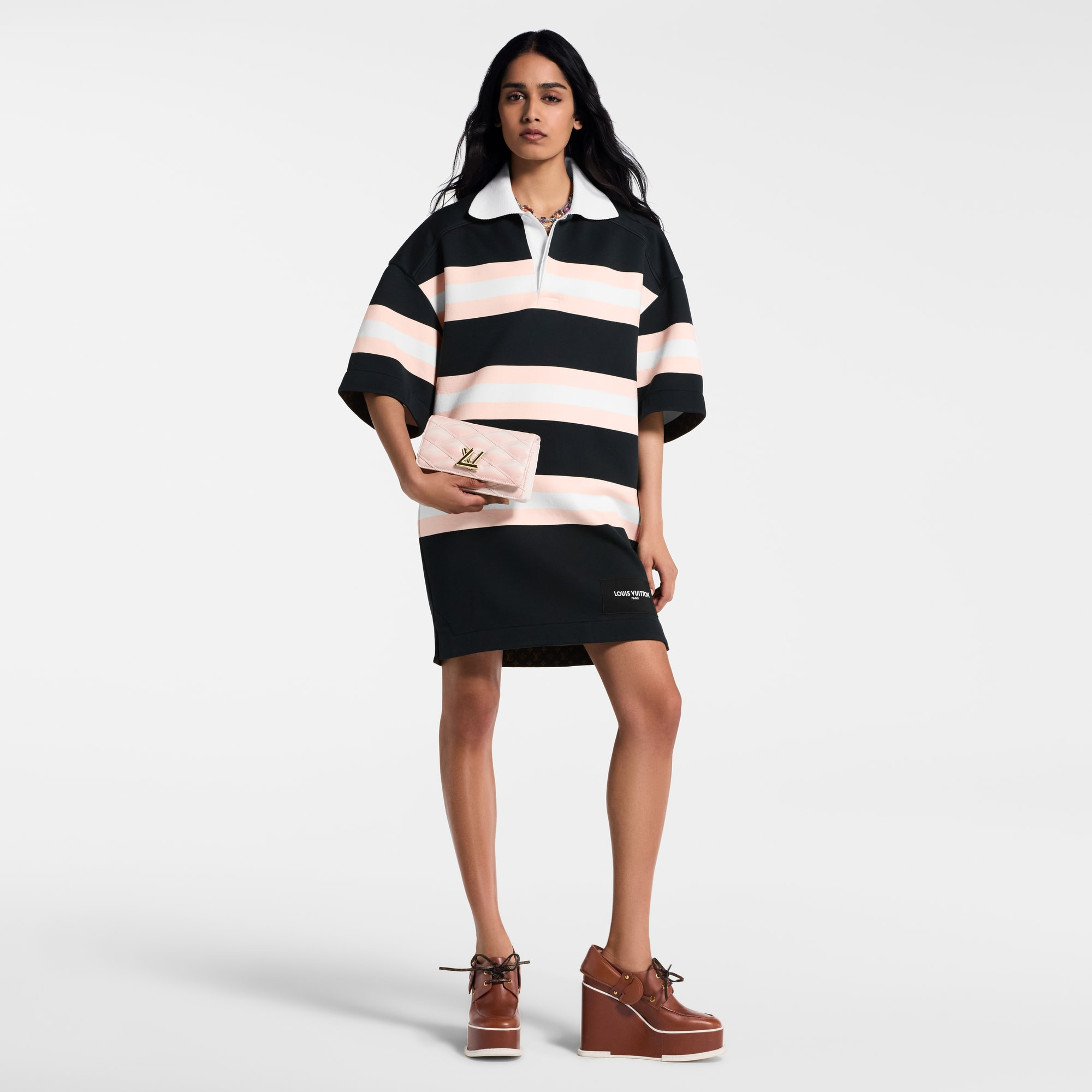 Chunky Stripes Polo Dress - 5