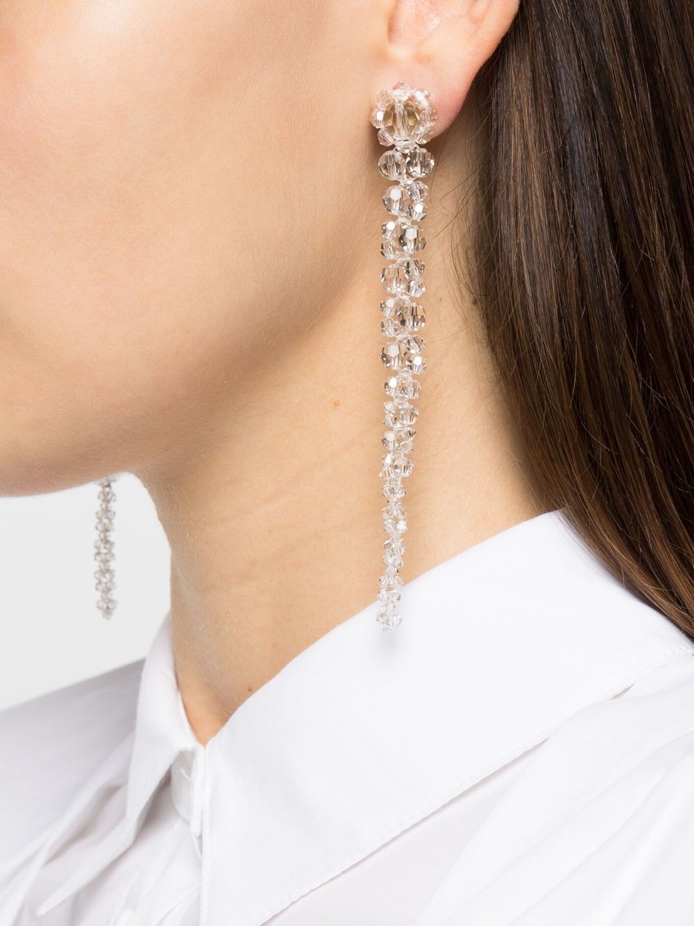 Drip crystal-embellished earrings - 2