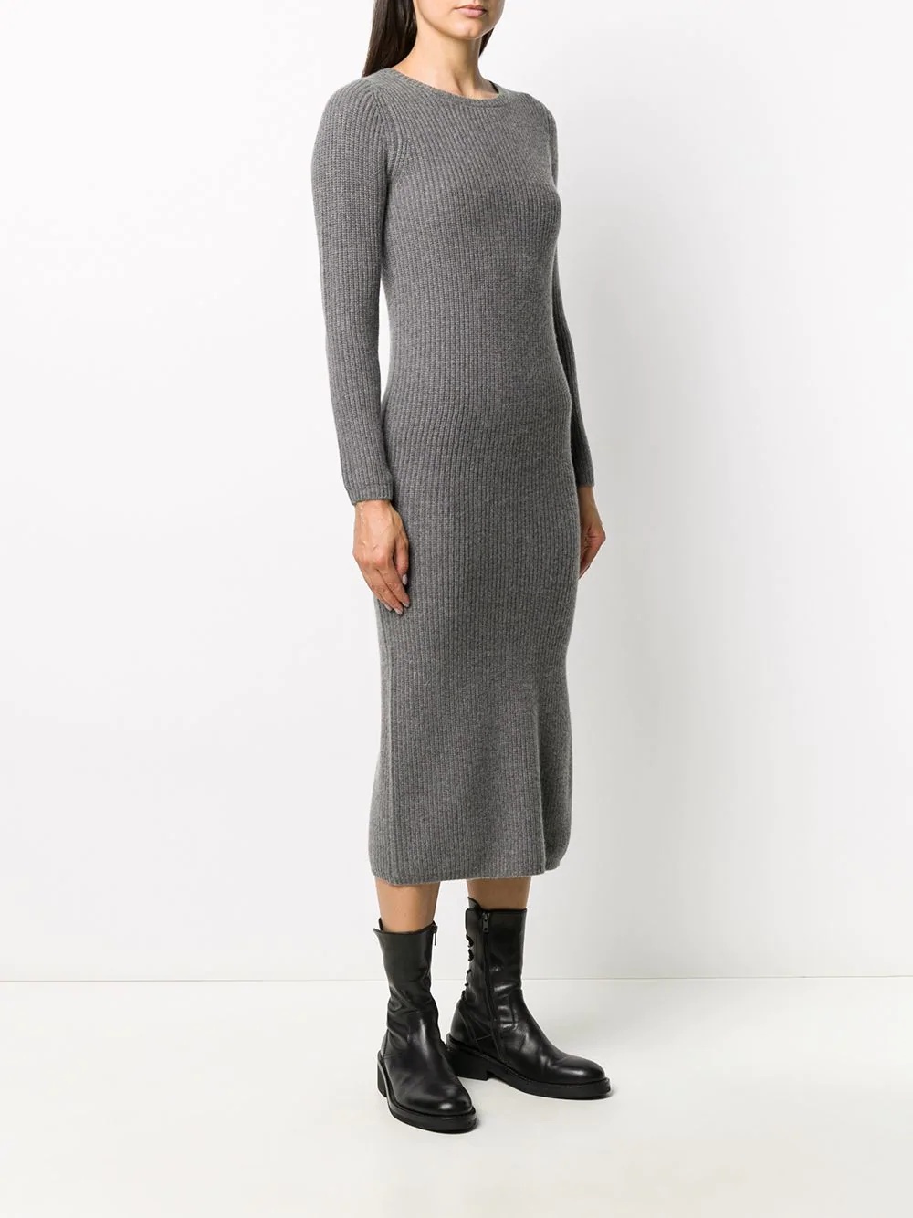 ribbed-knit midi dress - 3