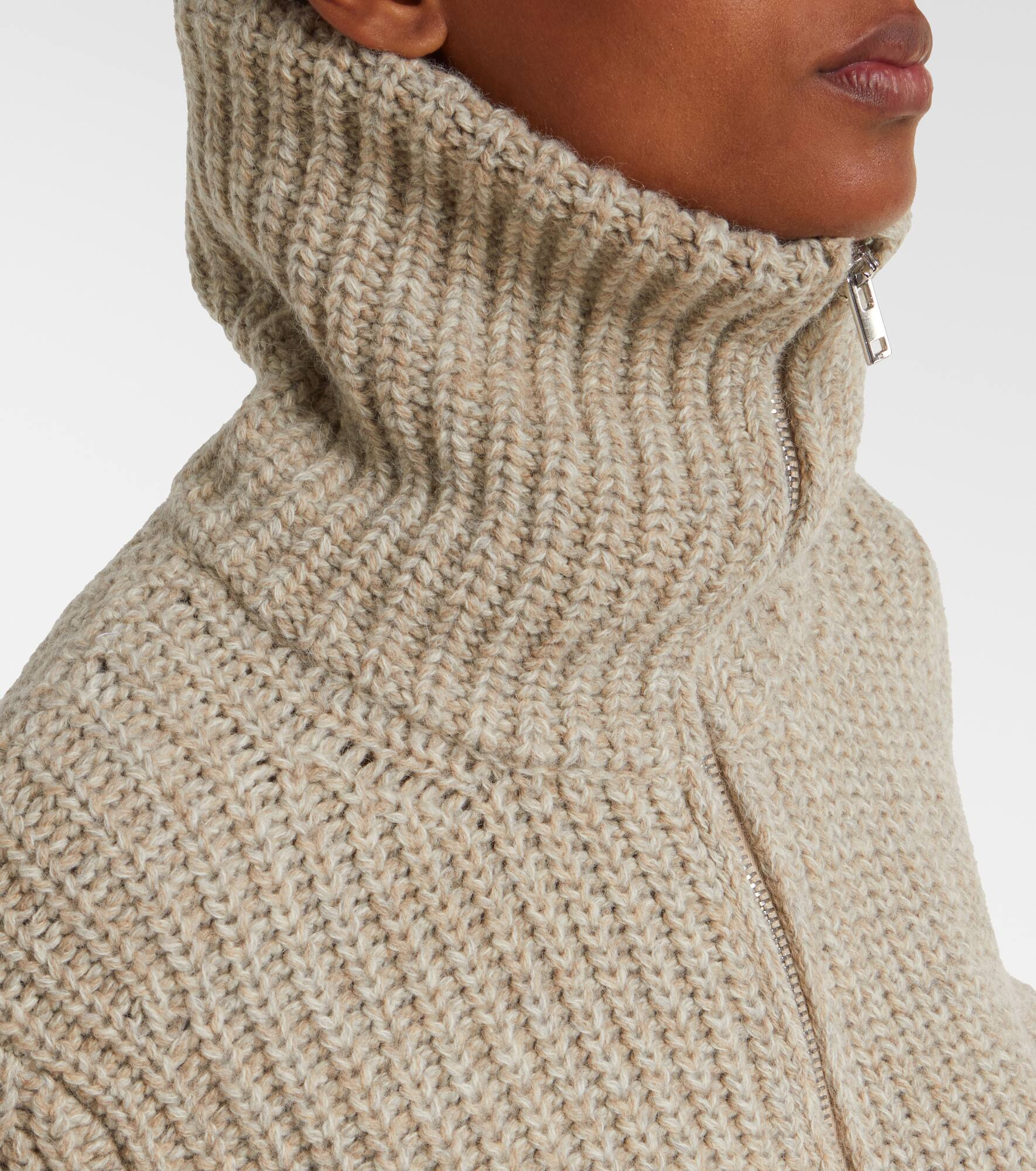 Ribbed-knit alpaca and yak wool cardigan - 6