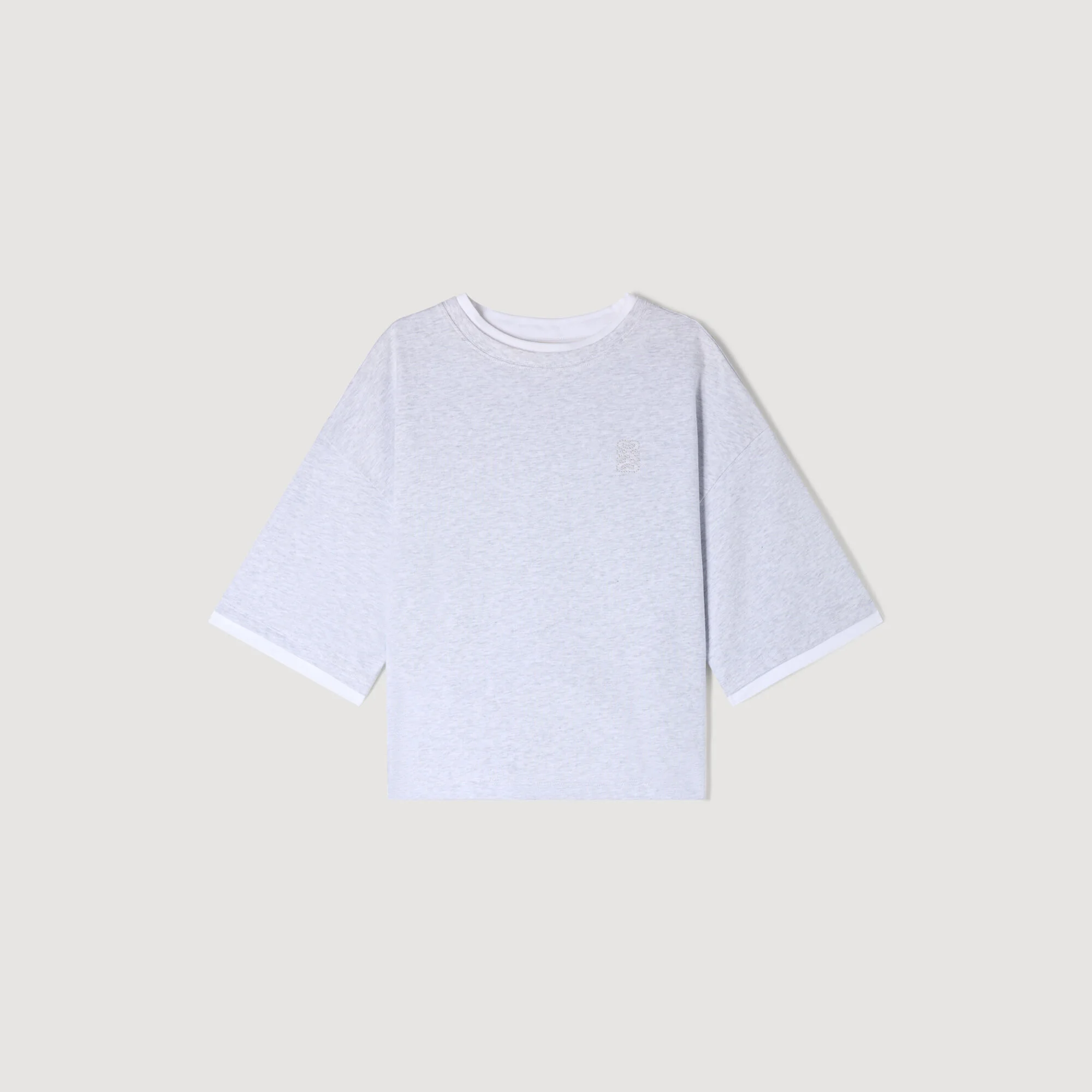 EMBROIDERED LOGO COTTON T-SHIRT - 1