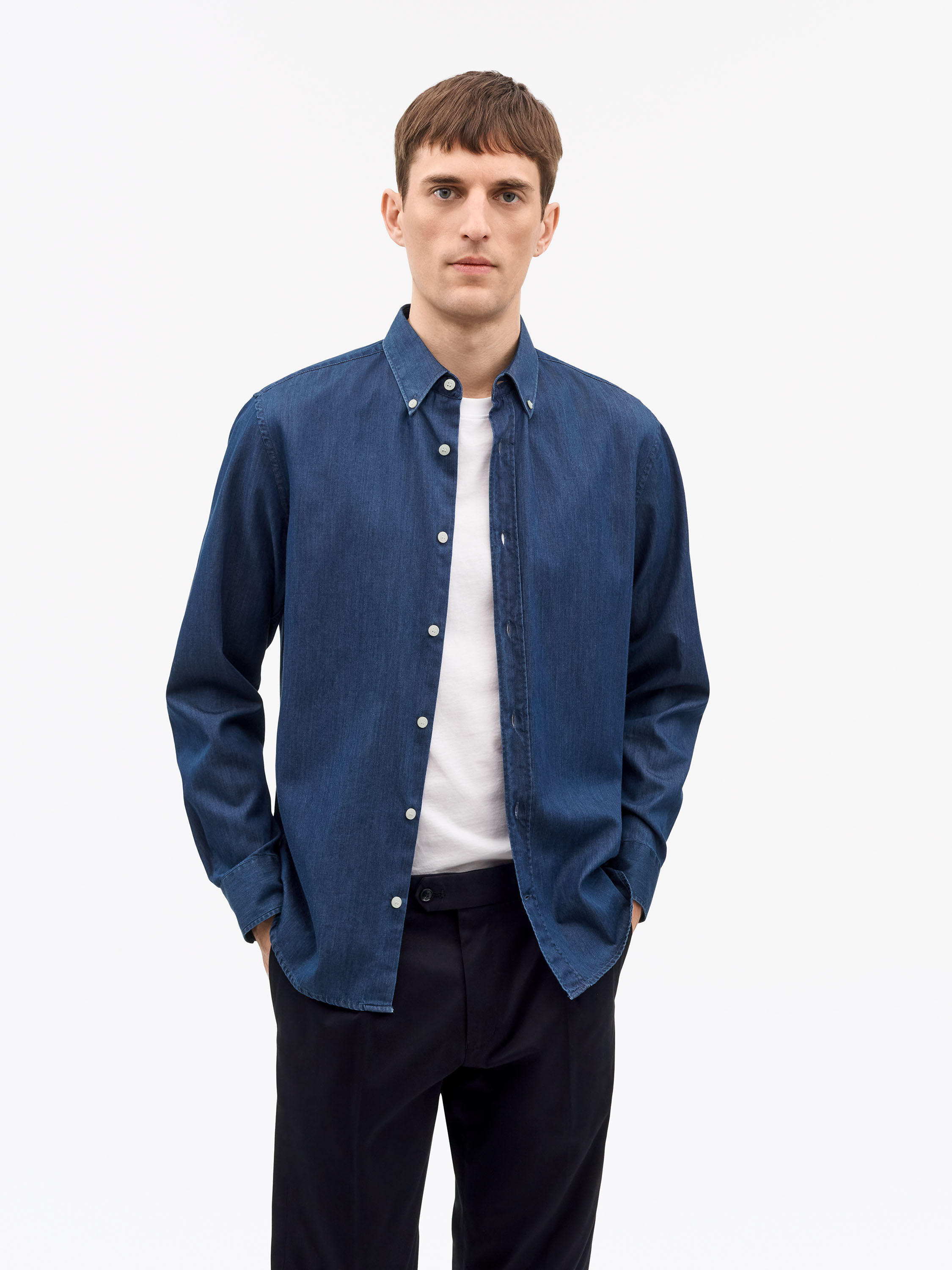 Adley Button Down Indigo Shirt - 2