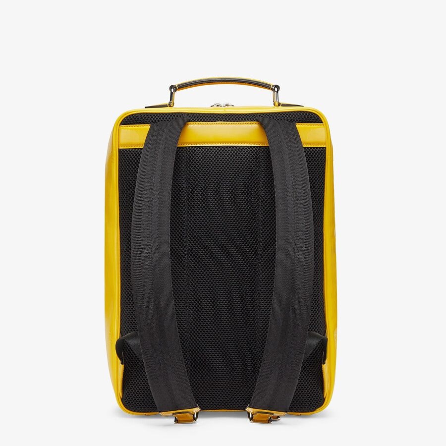 Yellow leather backpack - 3