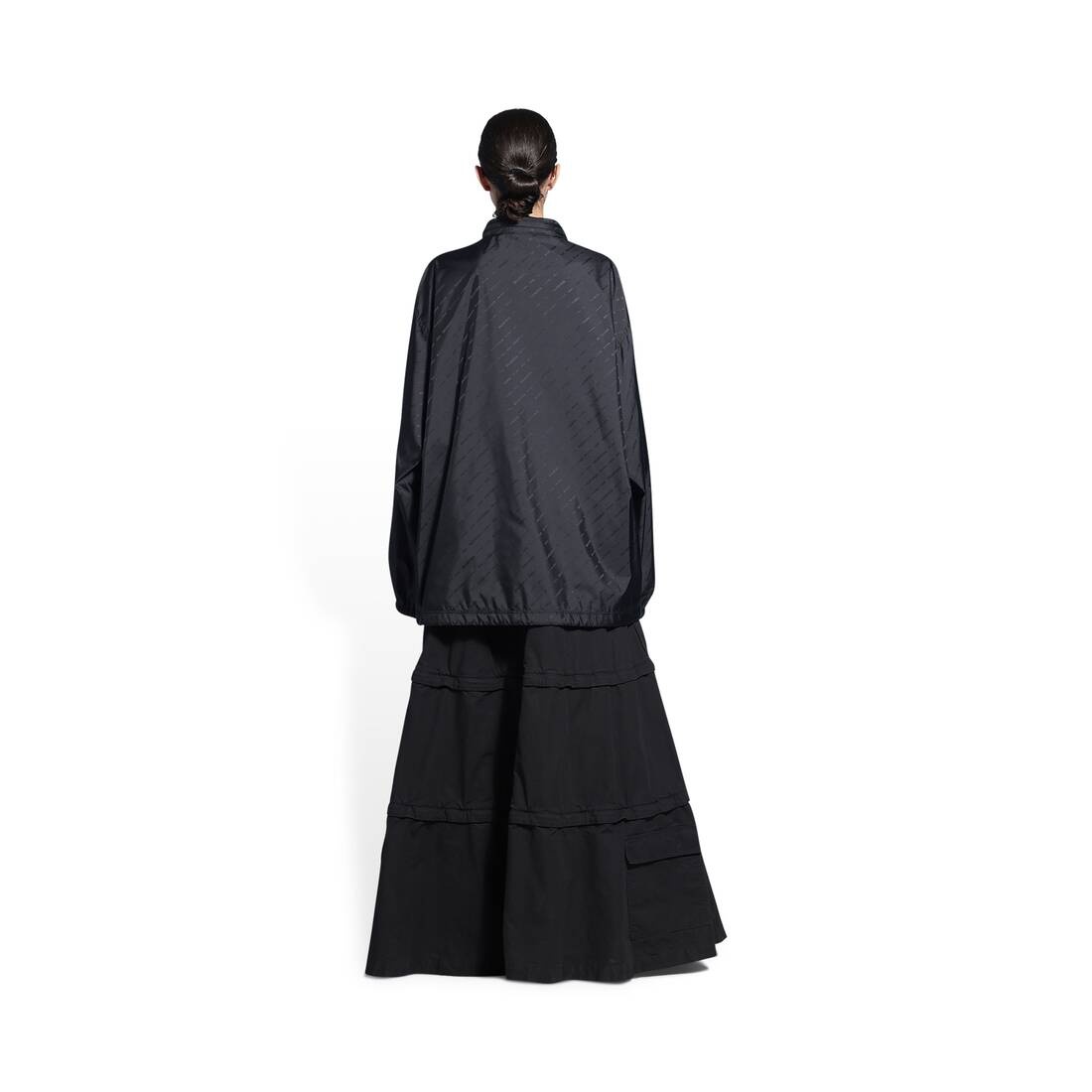 Women's Allover Logo Rain Jacket  in Black - 4