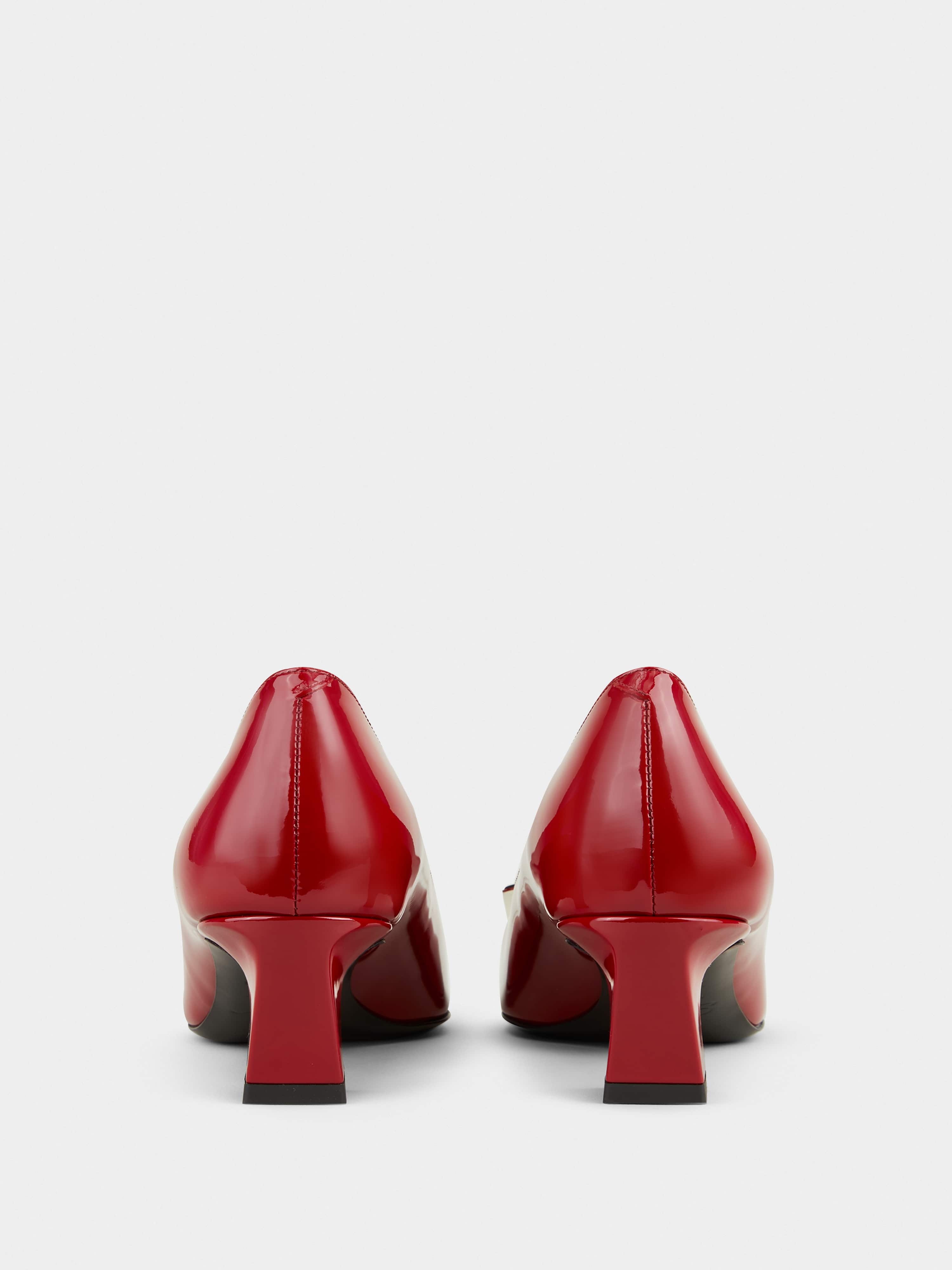 Trompette Metal Buckle Pumps in Patent Leather - 5