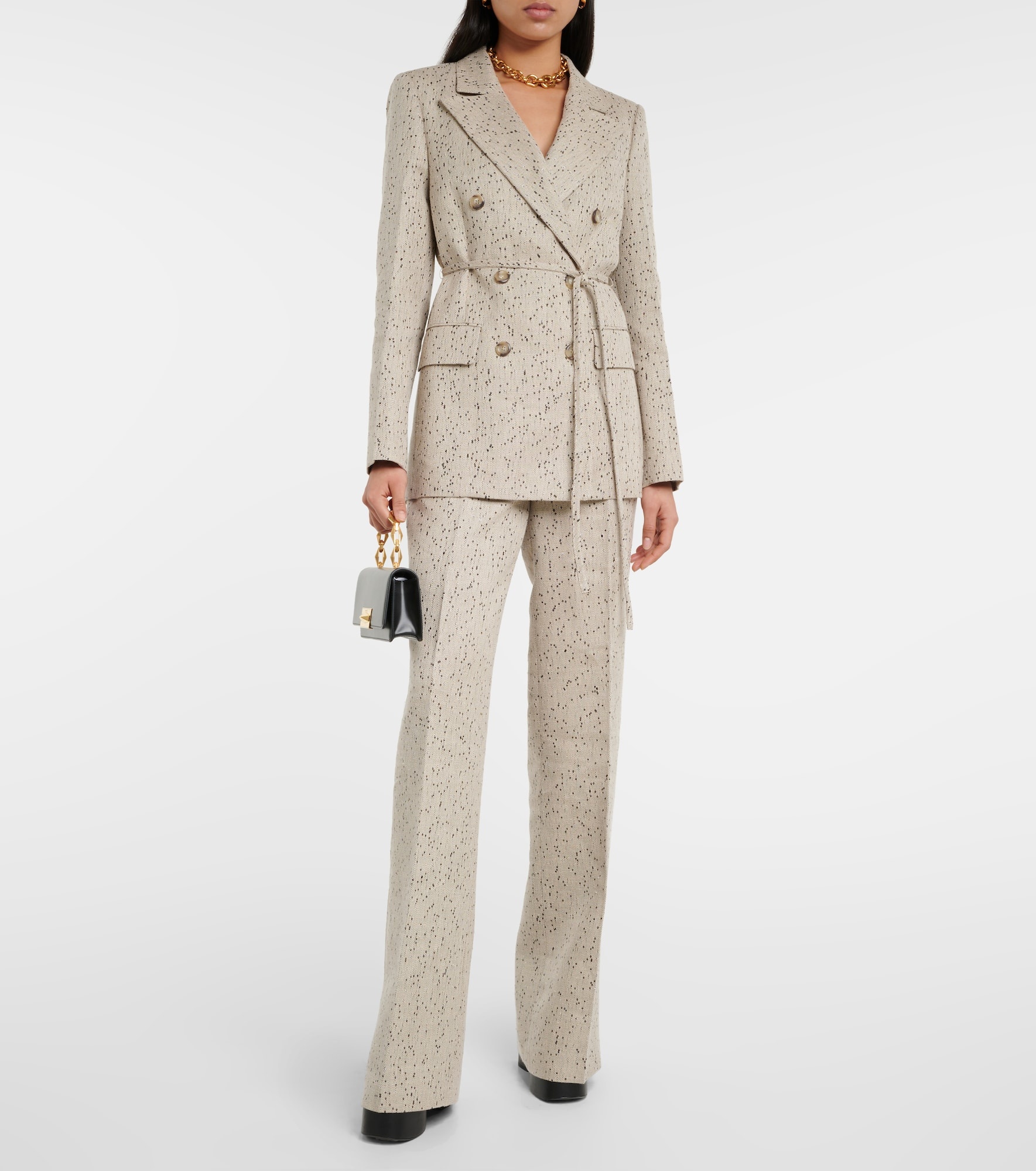 Hattson sequined tweed blazer - 2