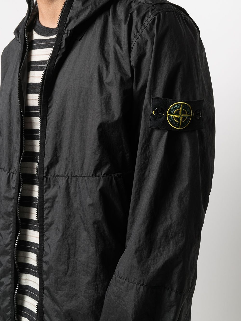 logo-patch zip-up windbreaker - 5