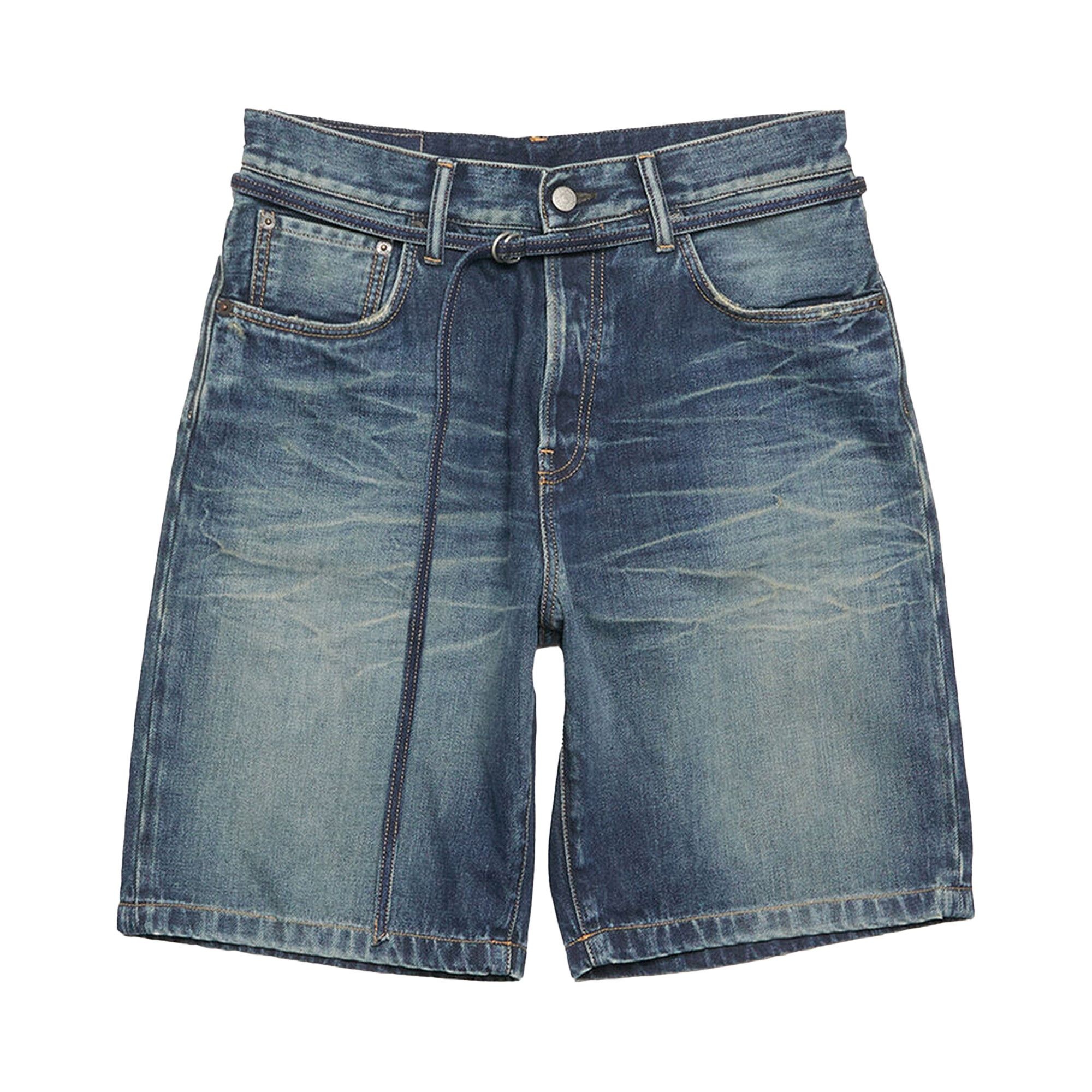 Acne Studios Loose Fit Denim Shorts 'Mid Blue' - 1