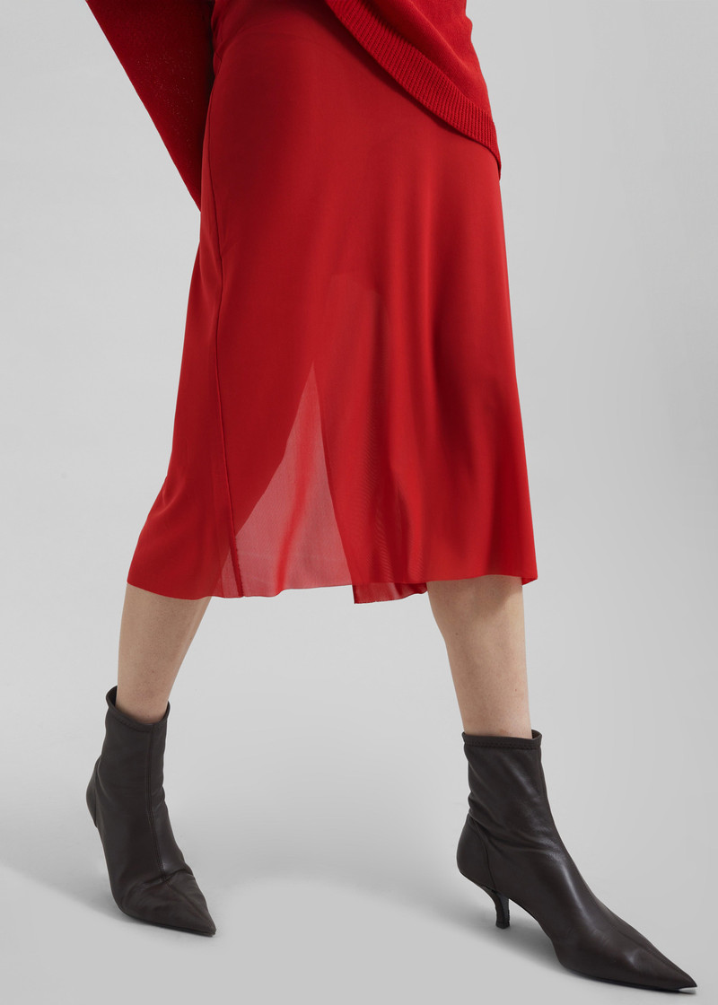 Suva Sheer Skirt - Red 4