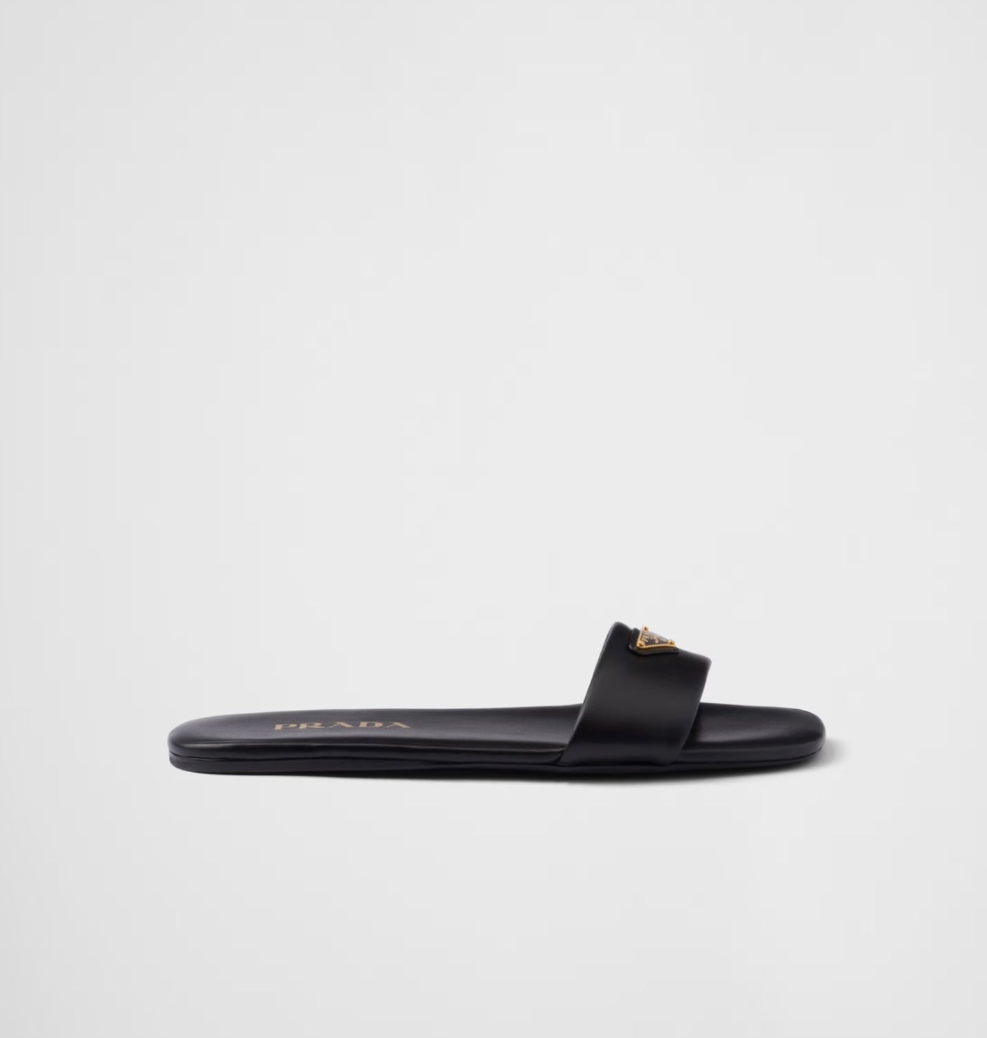 Prada Black Slides PRADA Patent Leather Sandals Slides - 1XX497 - Black - NEW  main image 3