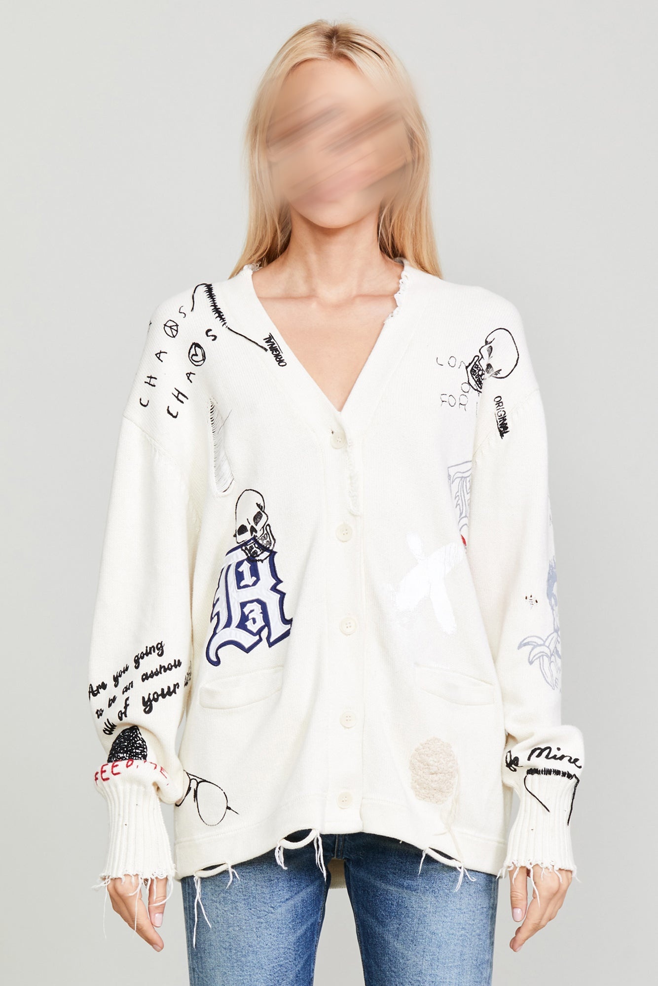 LETTERMAN CARDIGAN - ECRU - 4