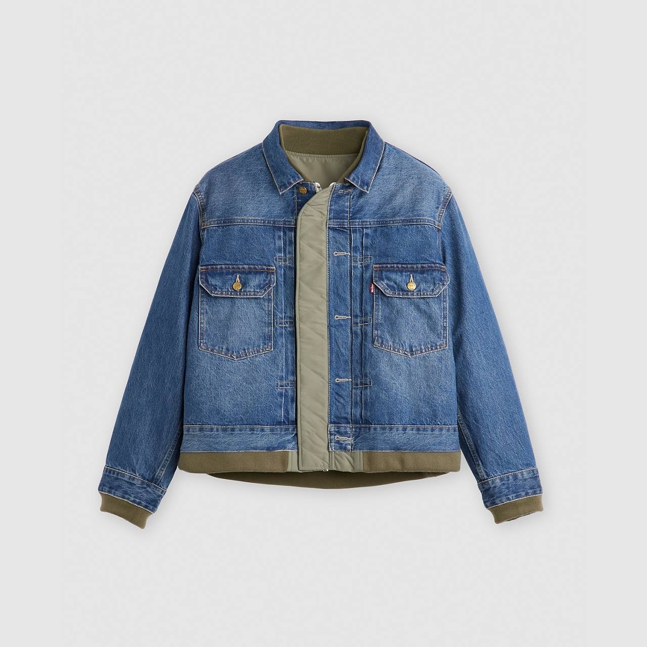 LEVI’S® X SACAI MEN’S DENIM X NYLON TWILL REVERSIBLE BLOUSON - 2