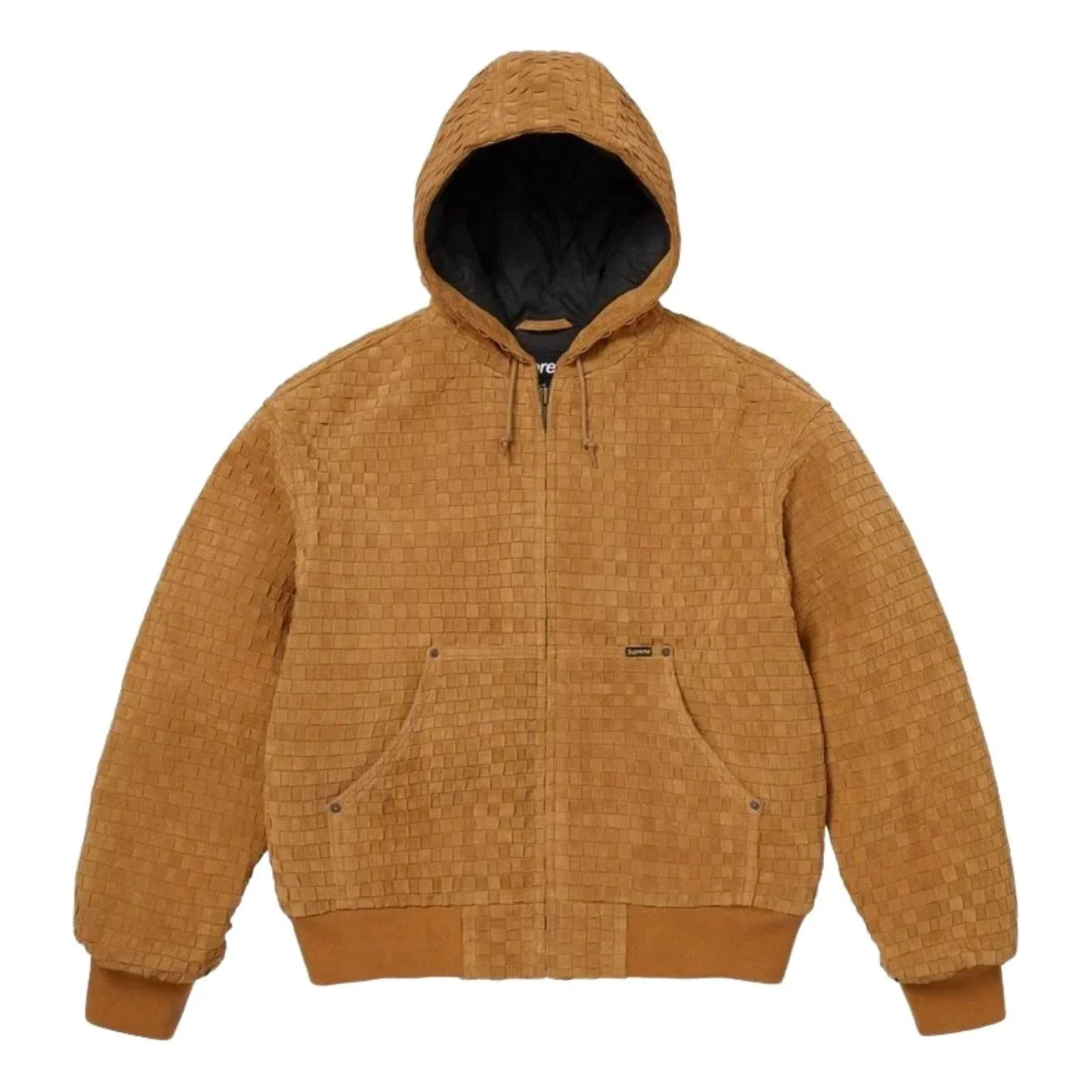Supreme FW26 Woven Suede Hooded Work Jacket 'Mustard' SUP-FW26-010-MST - 1
