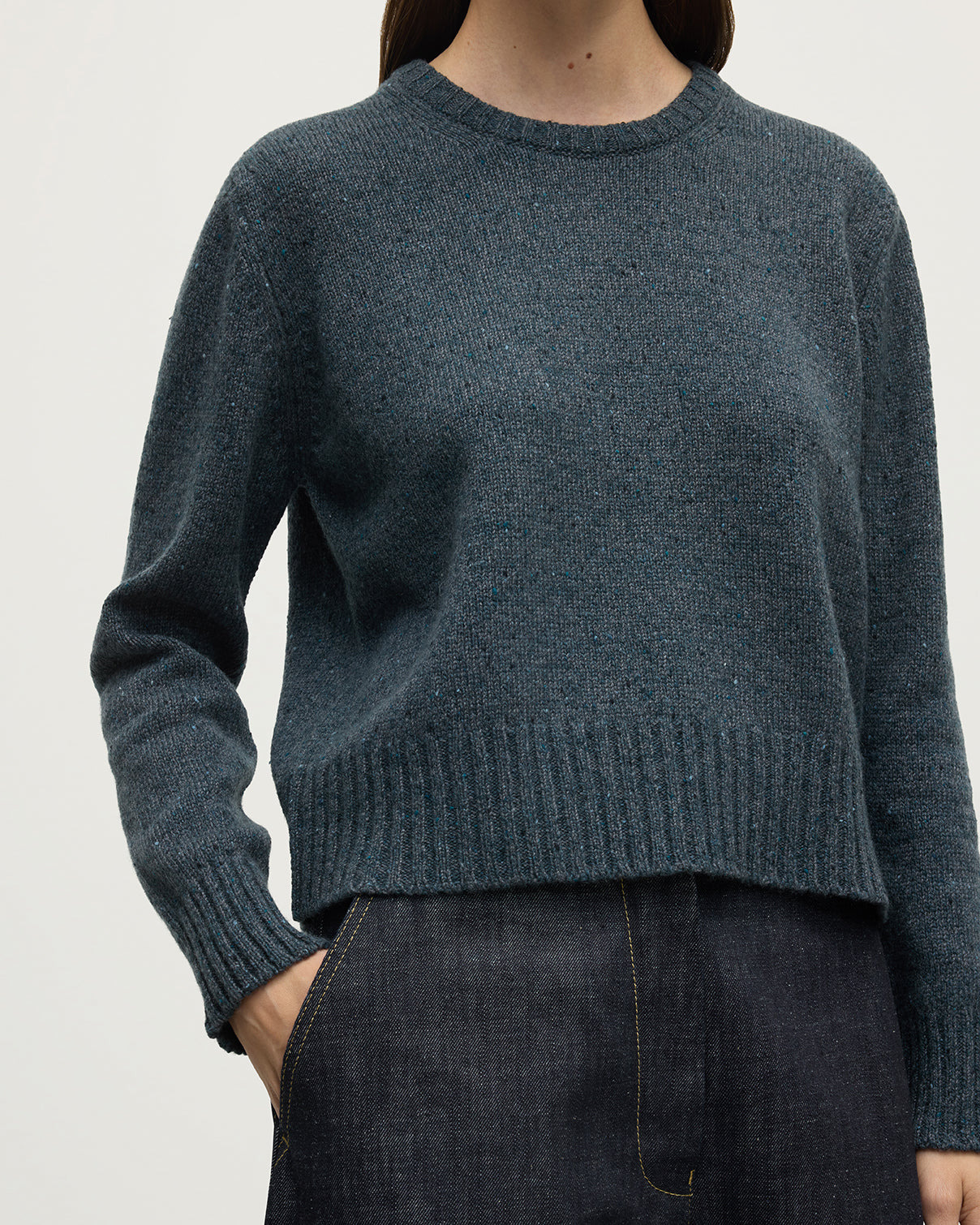 Donegal Blue Cashmere Jumper - 5