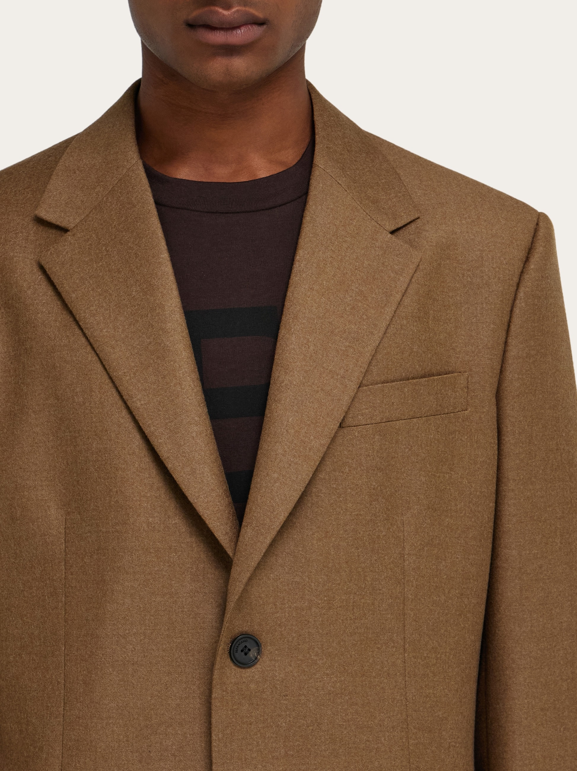 Single breasted flannel blazer - 4