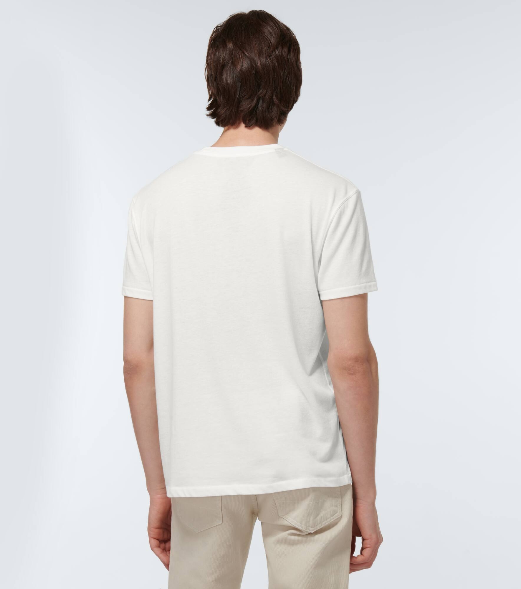 Cotton-blend jersey T-shirt - 4