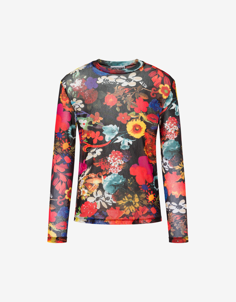 ALLOVER FLOWERS TULLE T-SHIRT 1