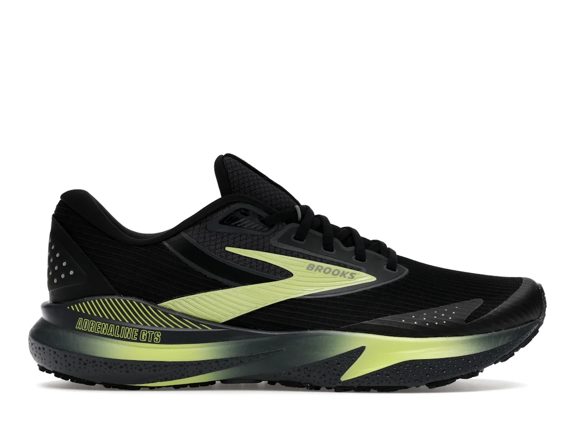 Brooks Adrenaline GTS 24 Weatherized Black Ebony New Yellow - 1