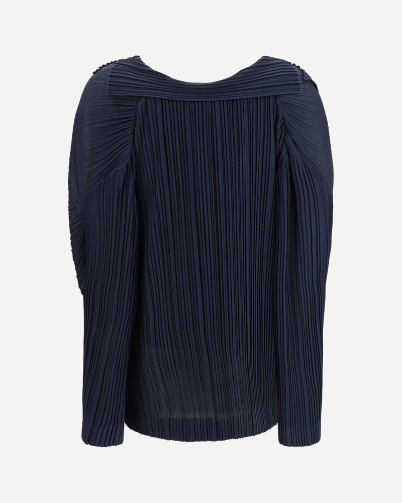 GIORGIO ARMANI Twin set crafted from semi-sheer pleated fabric outlook