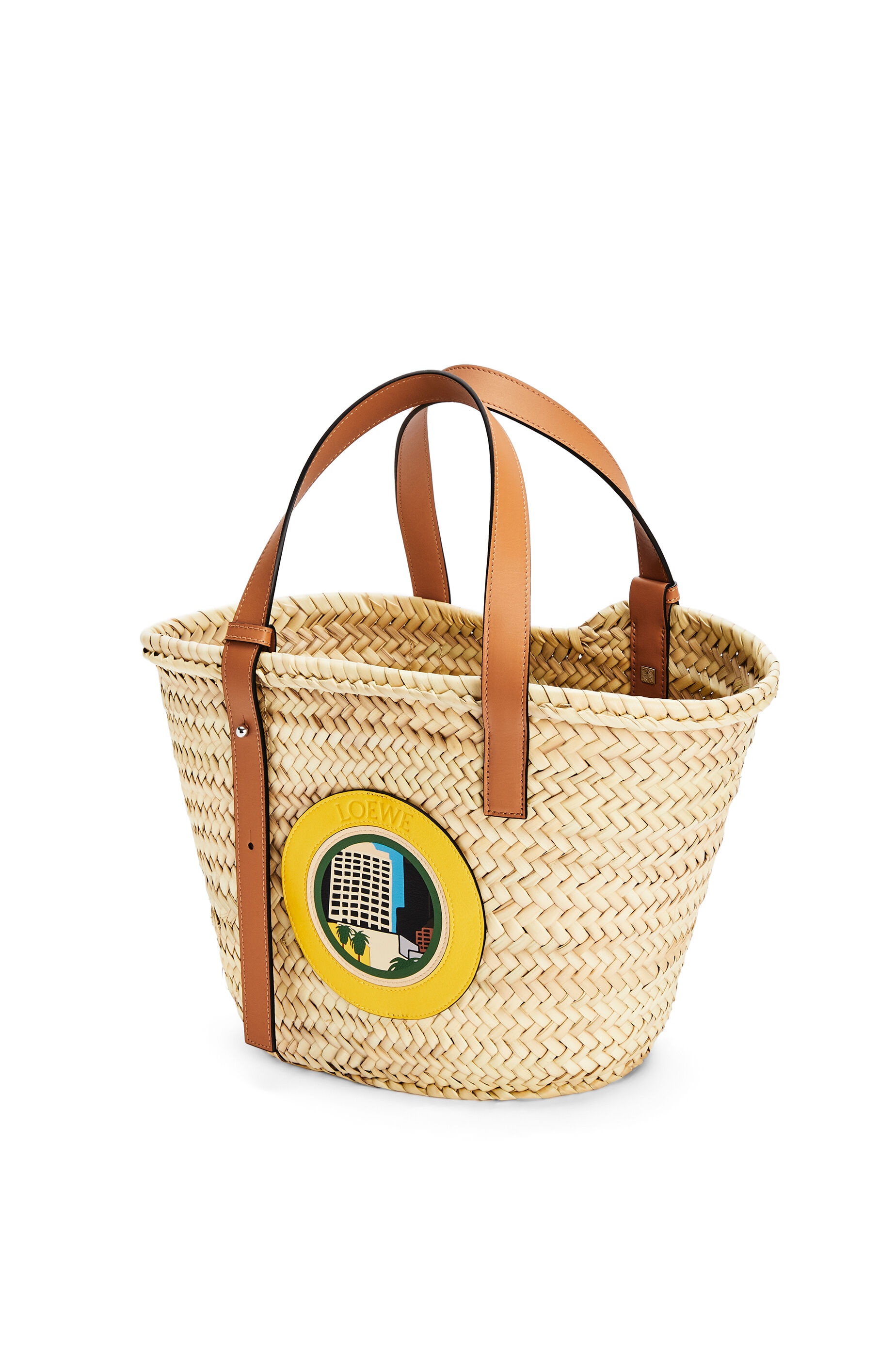 L.A. Series Basket bag in palm leaf and calfskin - 2