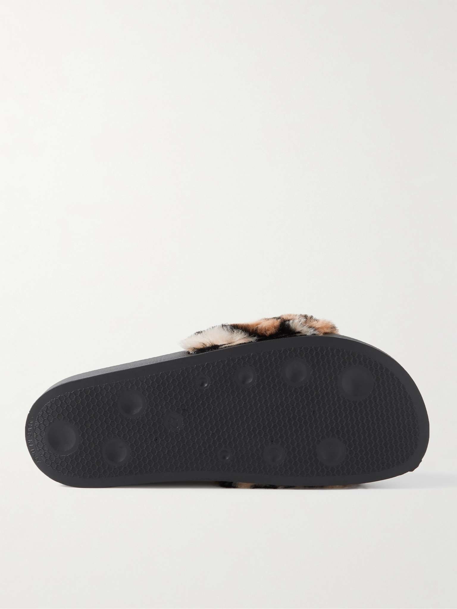 Logo-Embroidered Leopard-Print Faux Fur Slides - 7