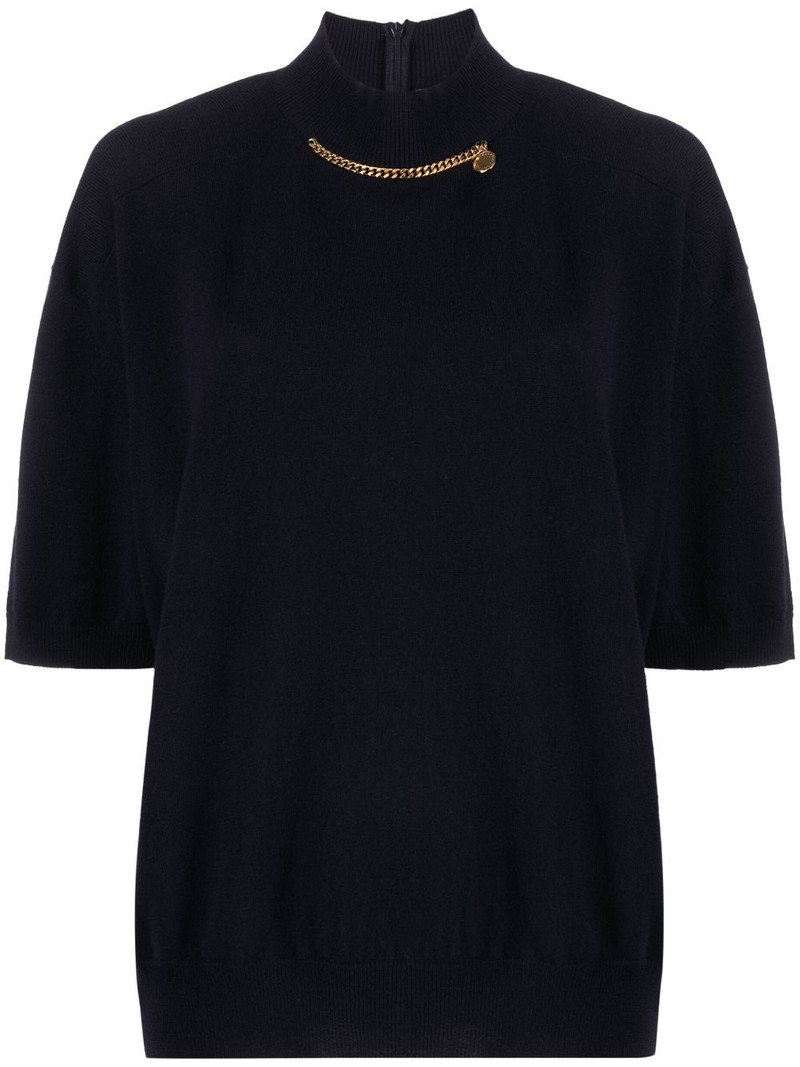 Falabella high-neck wool blouse 1