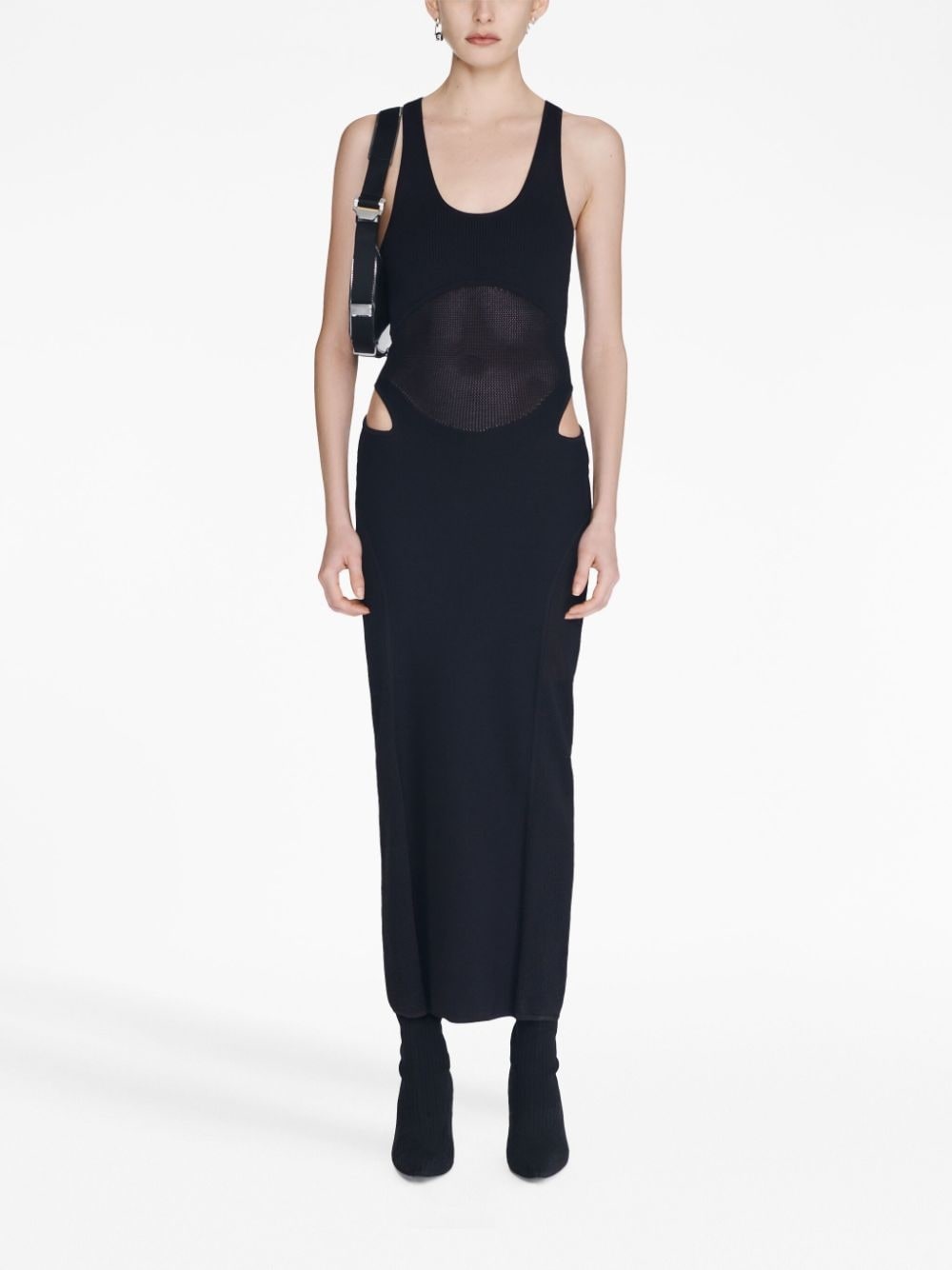 crochet-knit sheer dress - 2