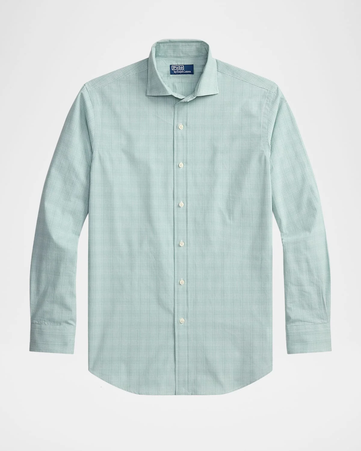 Men's Cotton Poplin Woven Plaid Sport Shirt - 1