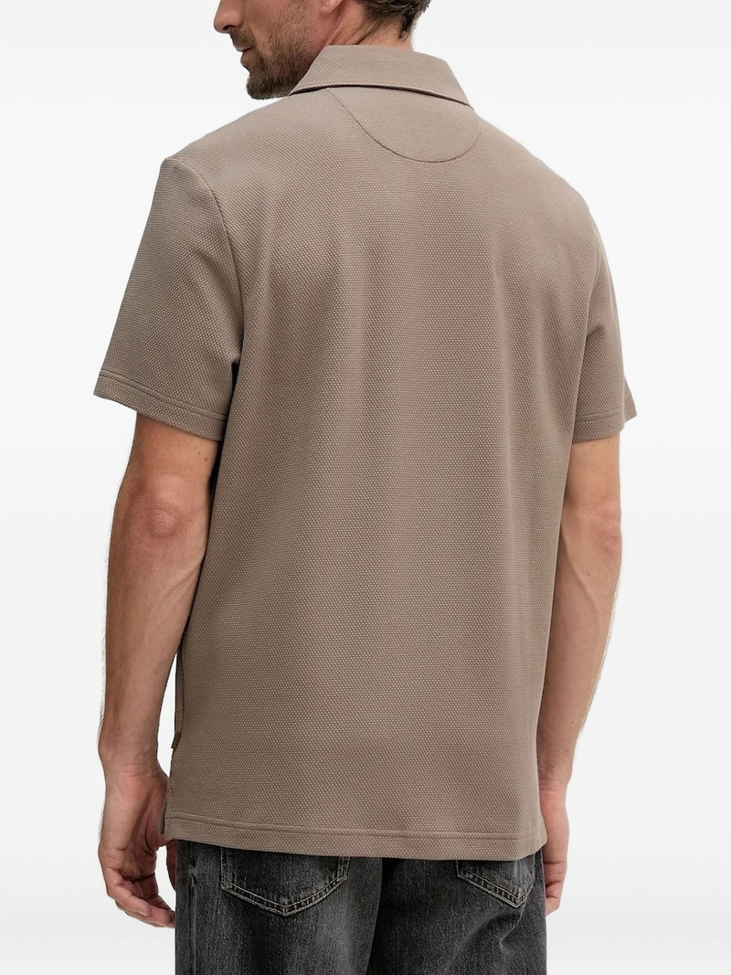 MICHAEL KORS textured-weave polo shirt outlook