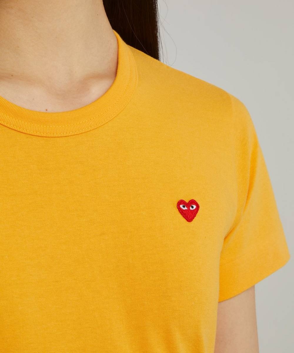 Short-Sleeve Heart Appliquéd T-Shirt - 5