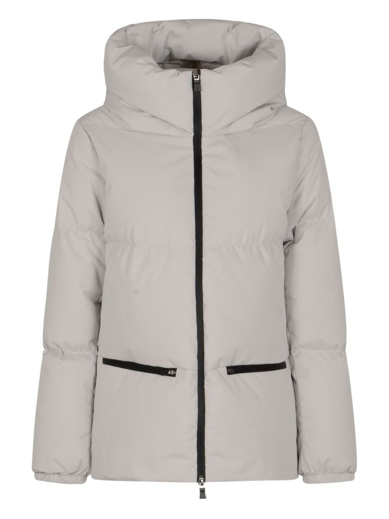 logo-print padded jacket 1