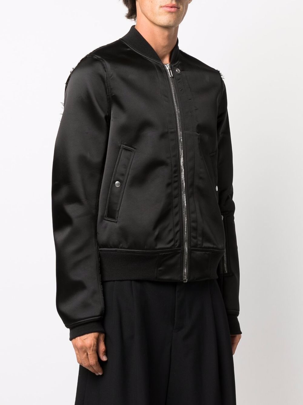 long-sleeve satin bomber jacket - 6