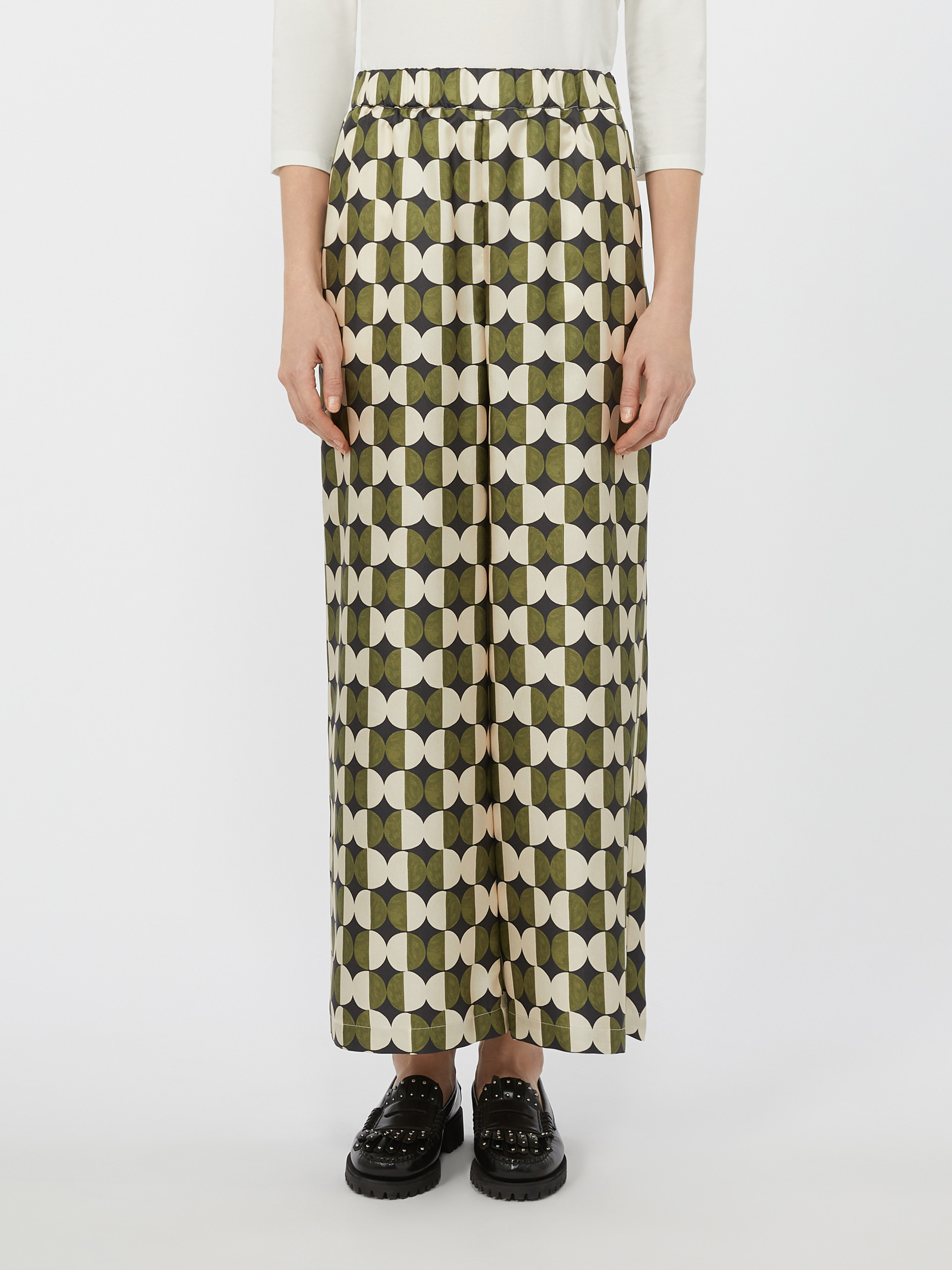 FIBBIA Silk twill trousers - 3
