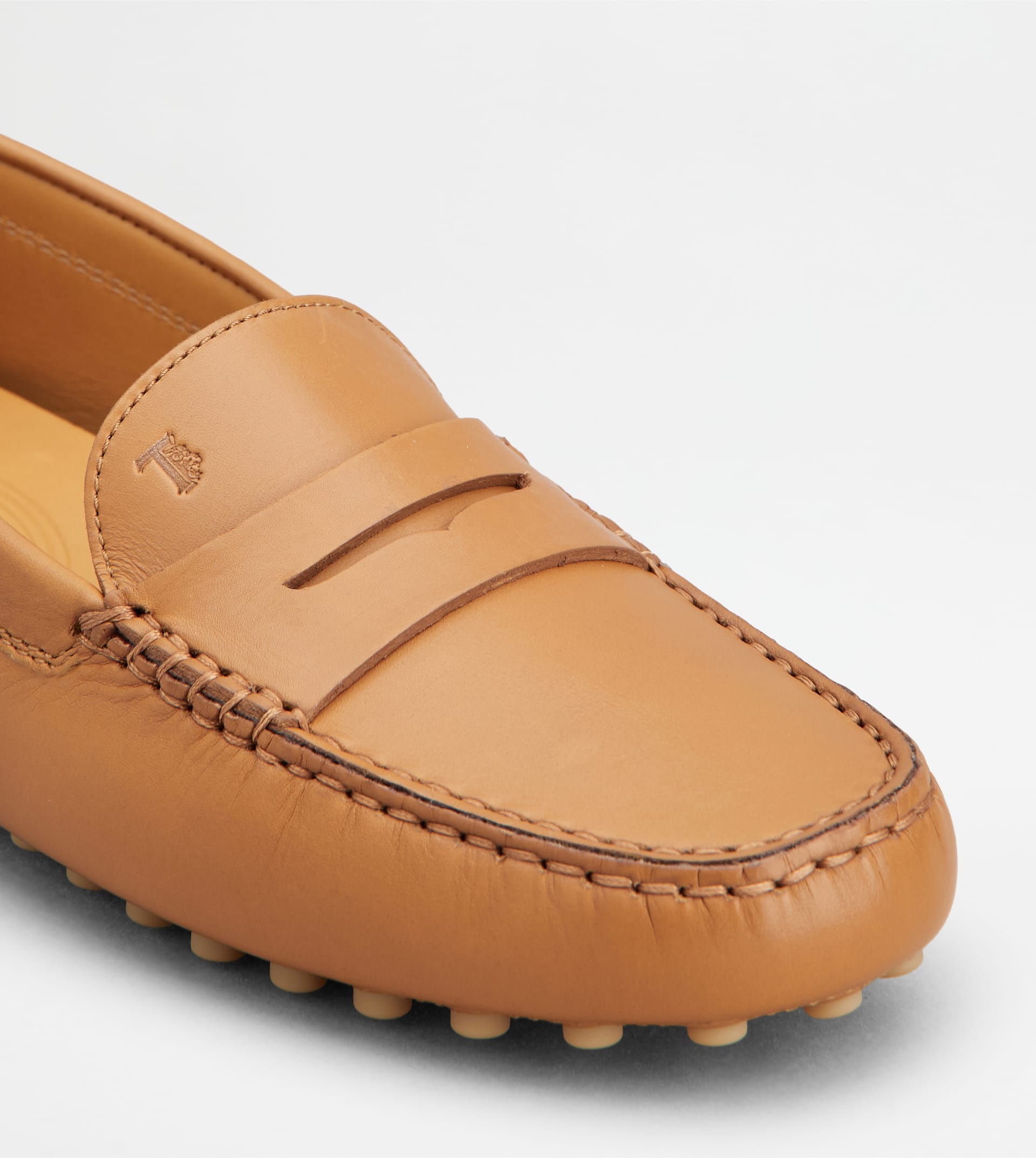 GOMMINO DRIVING SHOES IN LEATHER - BROWN - 6
