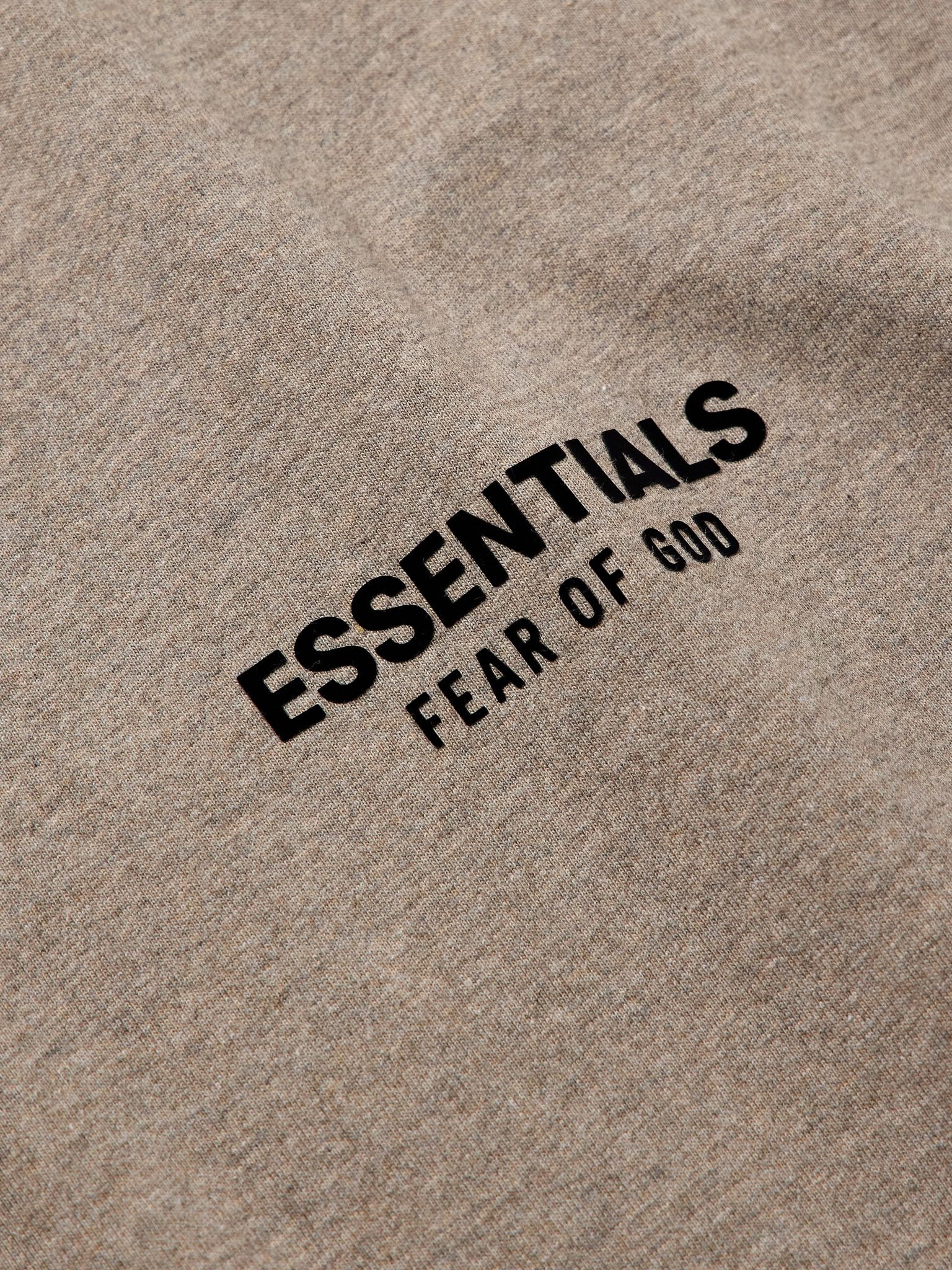 Logo-Appliquéd Cotton-Jersey T-Shirt Taupe - 4