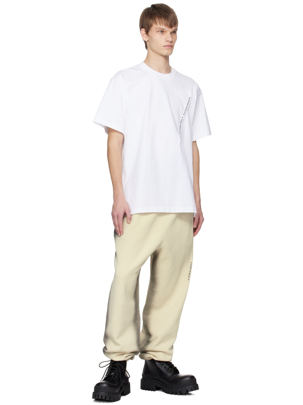 White Pinched T-Shirt - 4