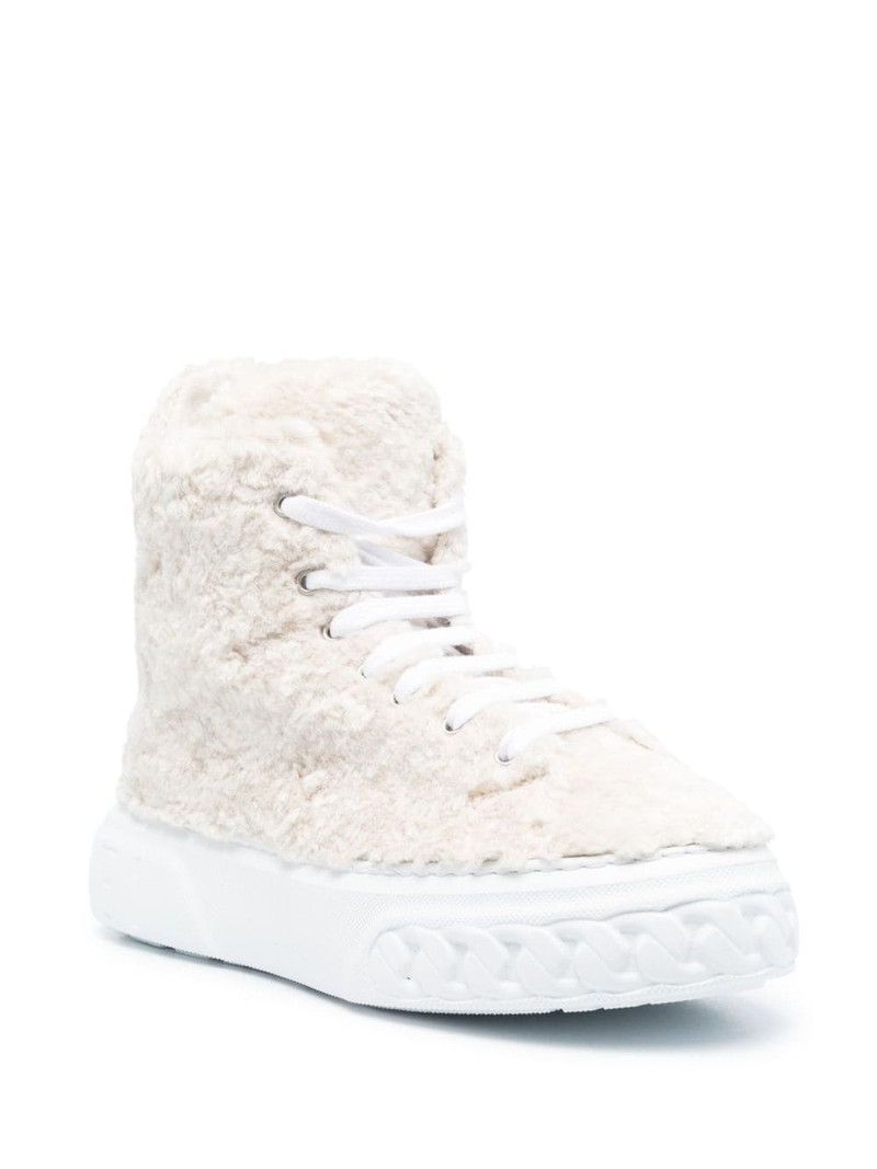 CASADEI textured high-neck sneakers outlook