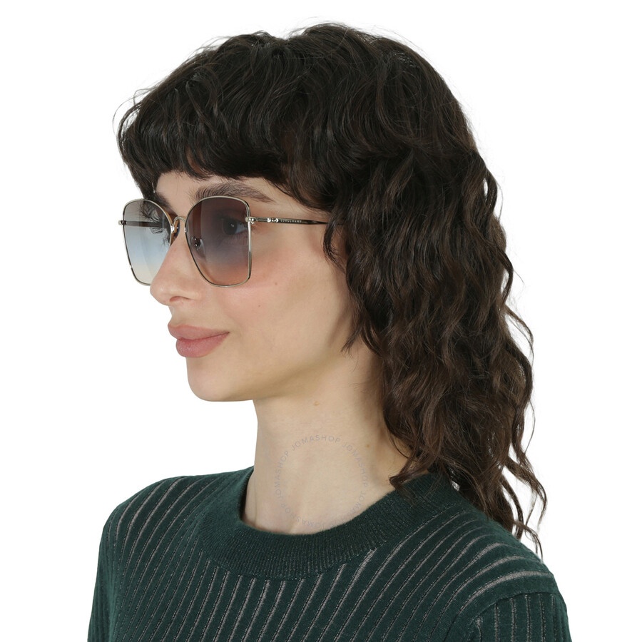 Longchamp Blue Grey Gradient1 Butterfly Sunglasses LO117S 714 60 - 2