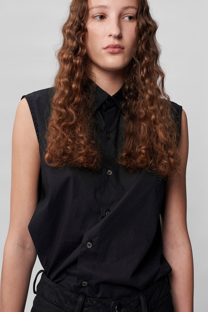 Desiree Sleeveless Cropped Standard Shirt - 5