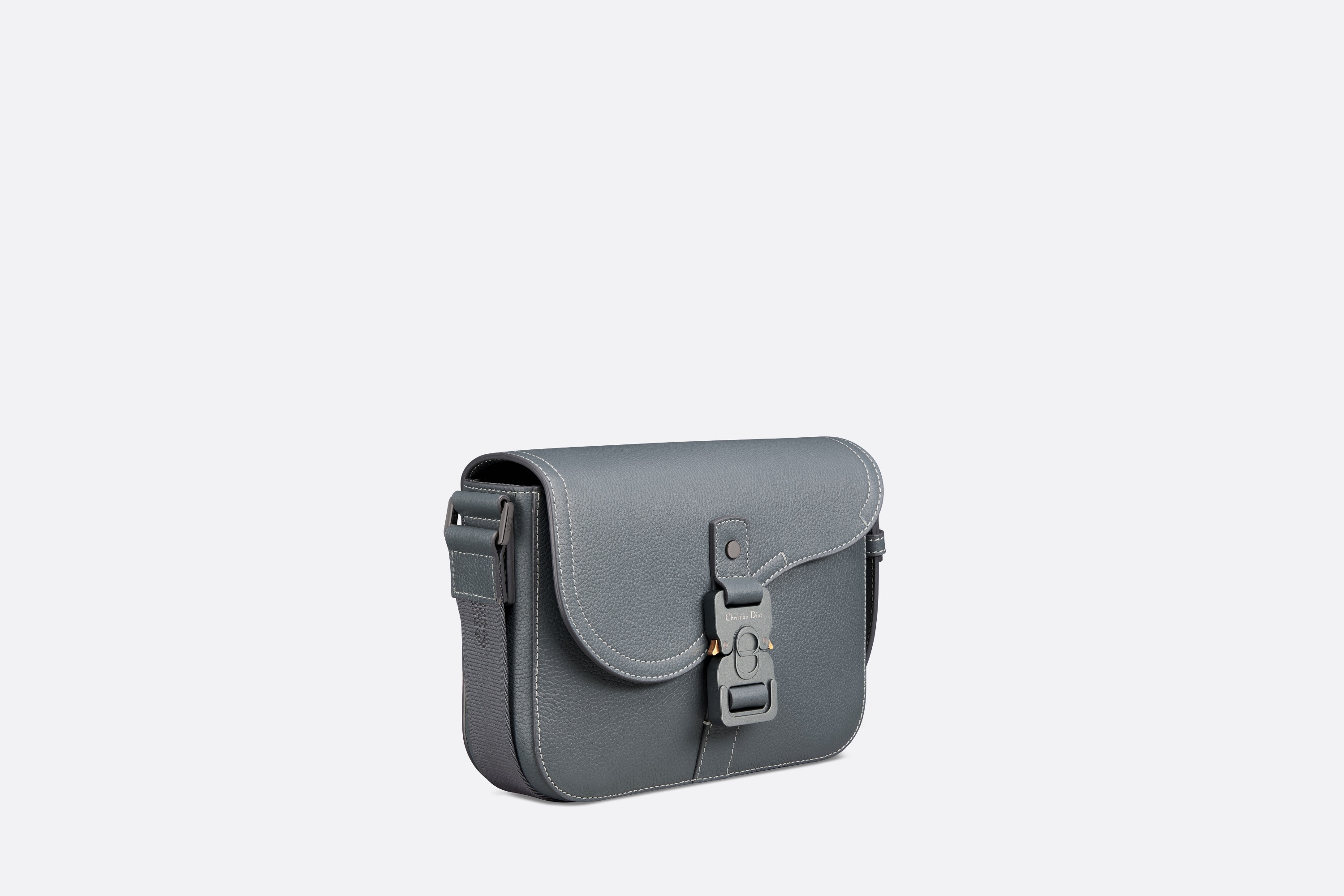Small Saddle Messenger Bag with Flap - 3