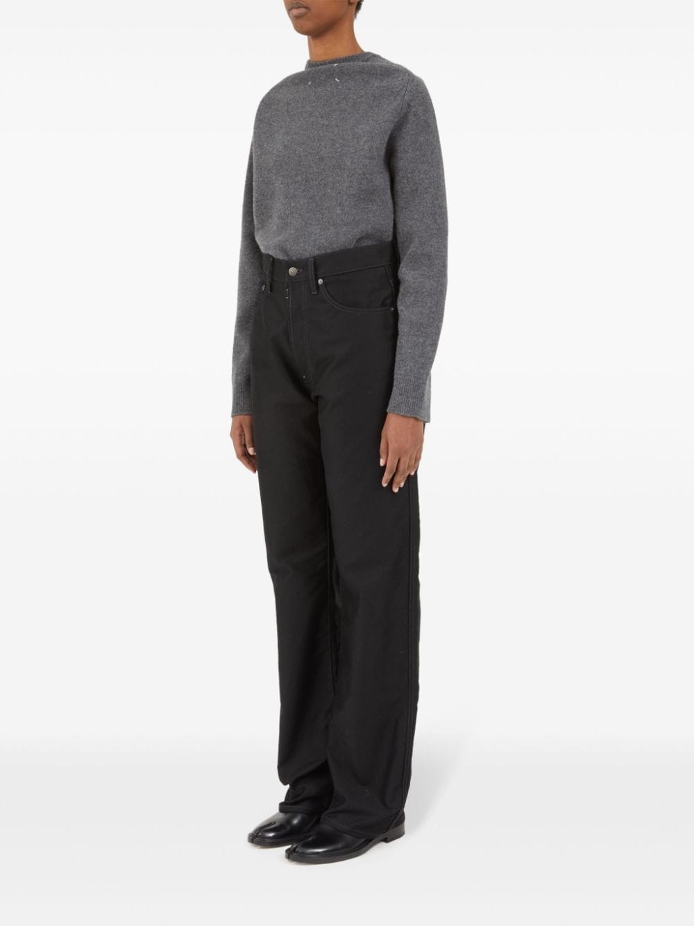 straight-leg cotton jeans - 6